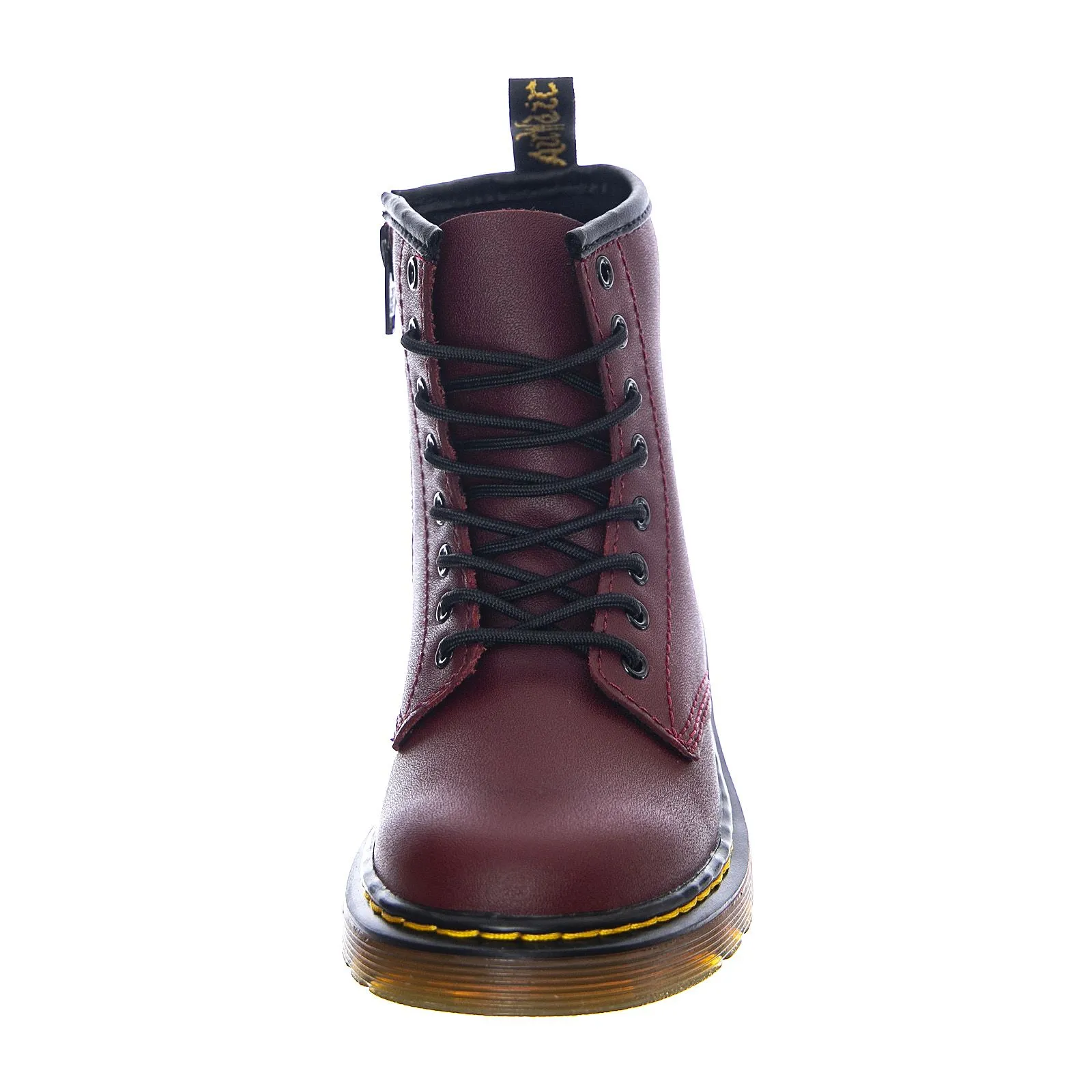 DR.MARTENS Junior 1460 Boots - Cherry Red Softy - Stivali Stringati Profilo Medio Ragazzi Bordeaux    