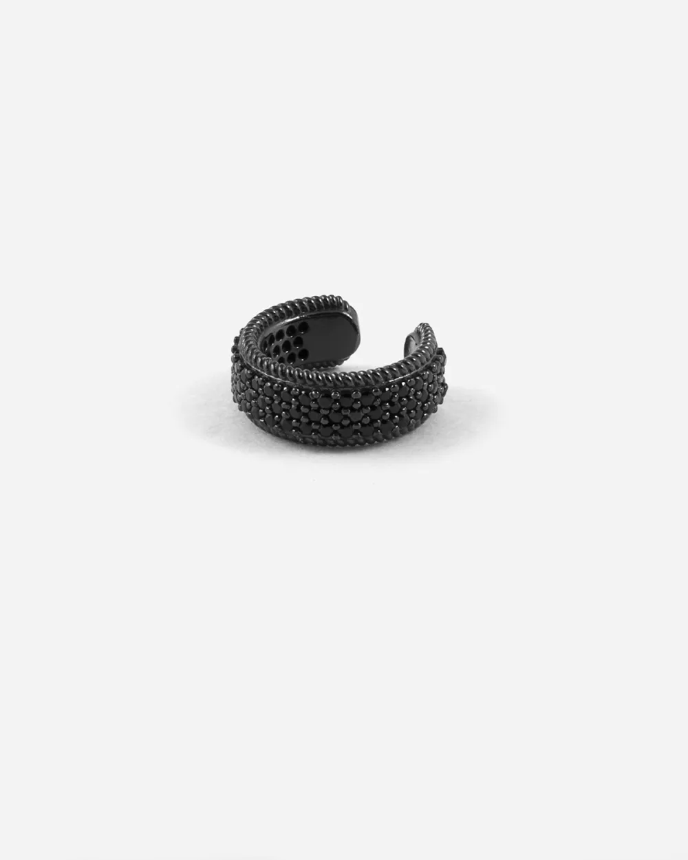 EAR CUFF BRIGHT BLACK WRAP CON BRILLANTI NERI