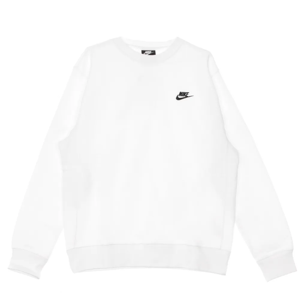 felpa girocollo uomo club crew bb WHITE/BLACK