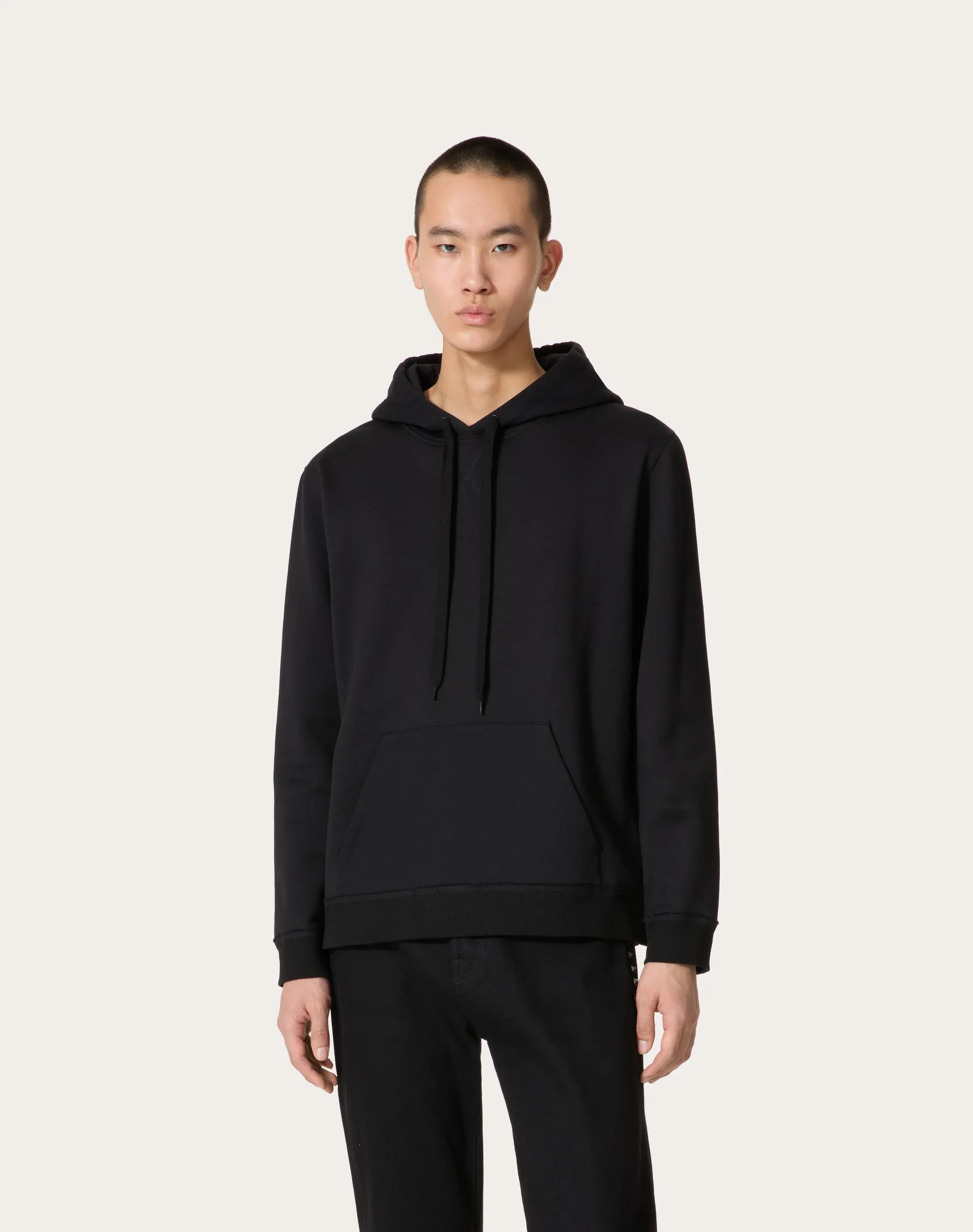 FELPA IN COTONE CON BORCHIE BLACK UNTITLED