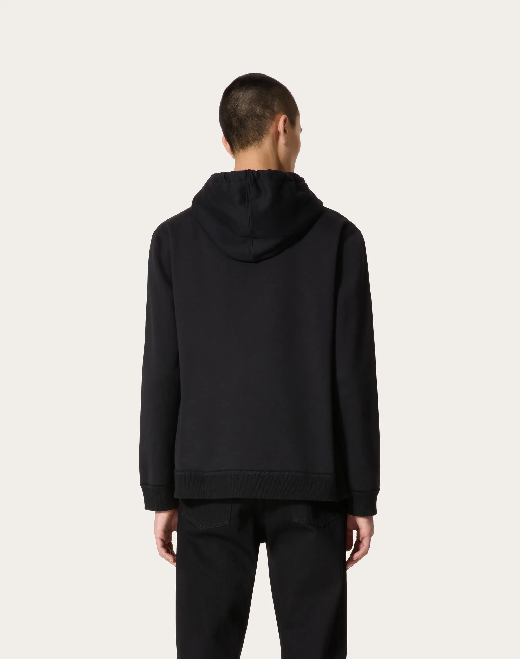 FELPA IN COTONE CON BORCHIE BLACK UNTITLED