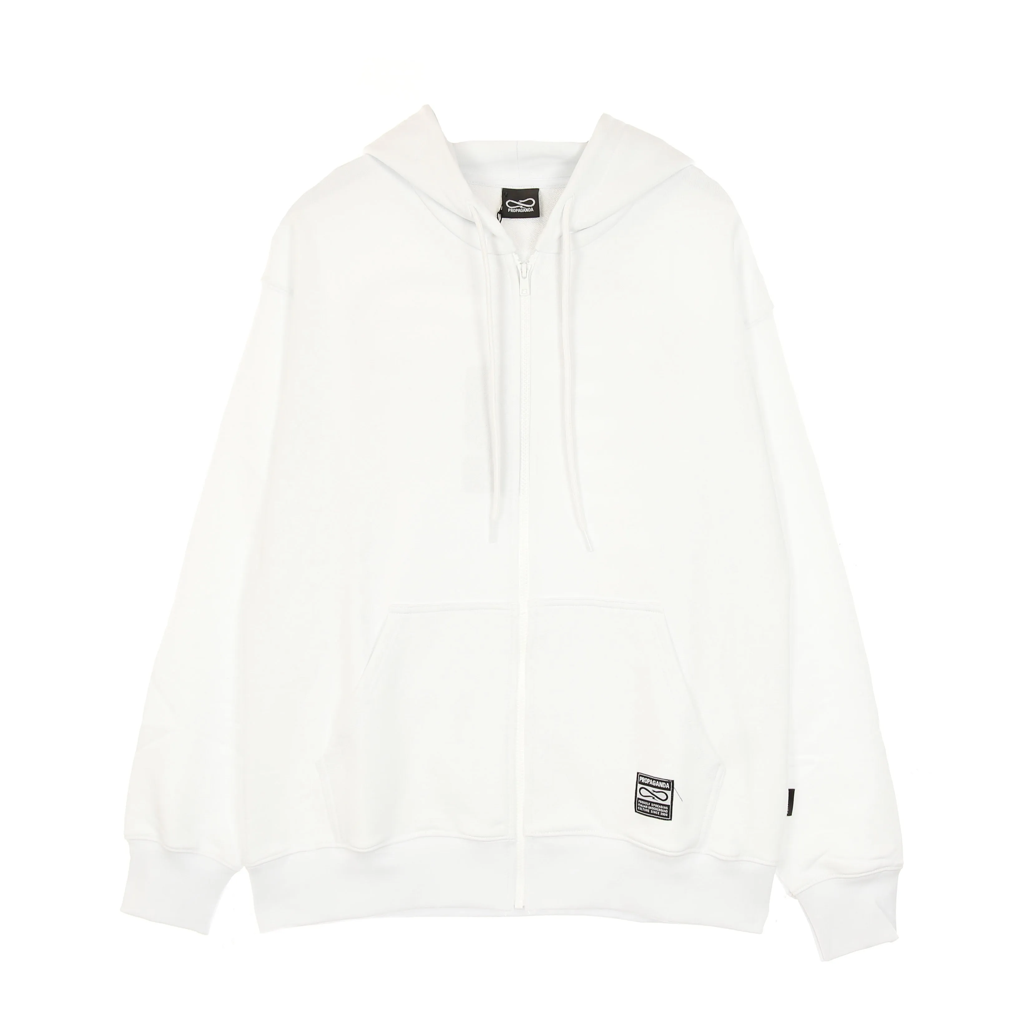 Felpa Leggera Cappuccio Zip Uomo Ribs Gradient Zip Hoodie White