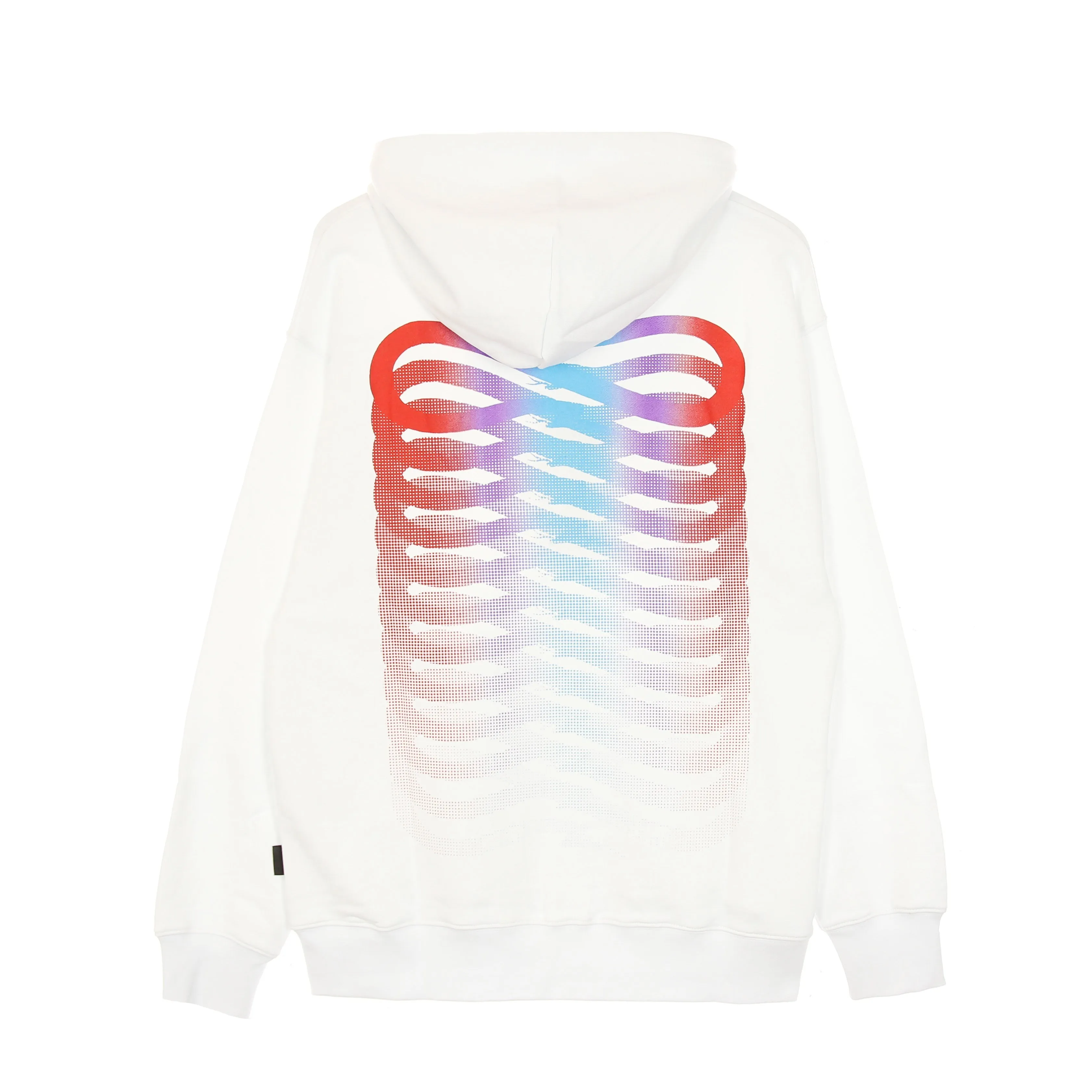 Felpa Leggera Cappuccio Zip Uomo Ribs Gradient Zip Hoodie White