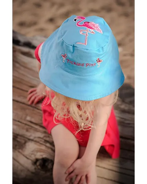 FlapJackKids - Cappello Estivo Reversibile - Delfino/Fenicottero tg.S