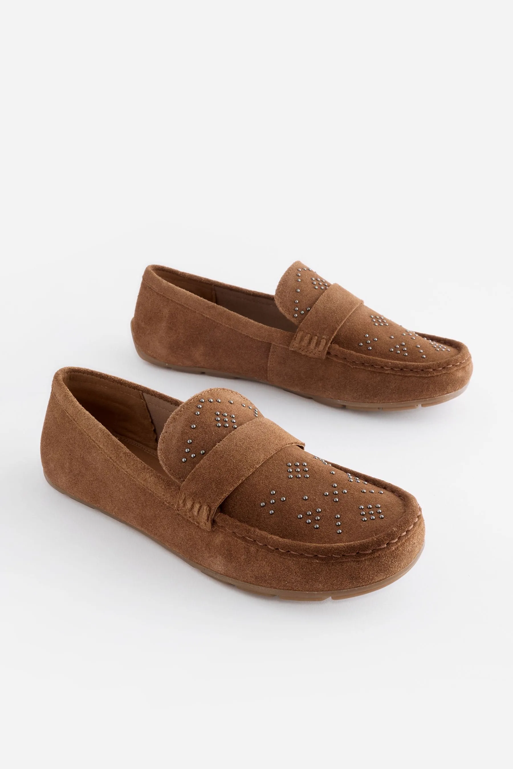 Forever Comfort® - Scarpe driver in pelle con borchie