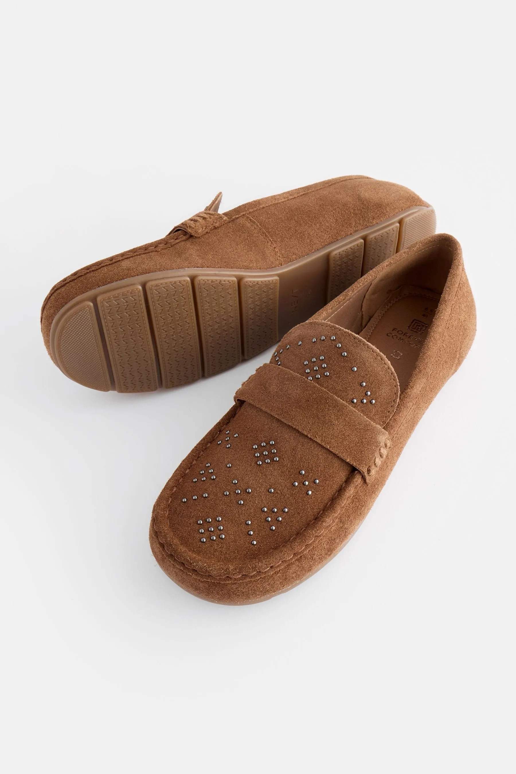 Forever Comfort® - Scarpe driver in pelle con borchie