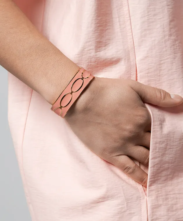 Francesca Bianchi Design Bracciale Nodo Rosa con placcatura in oro 24k 42A