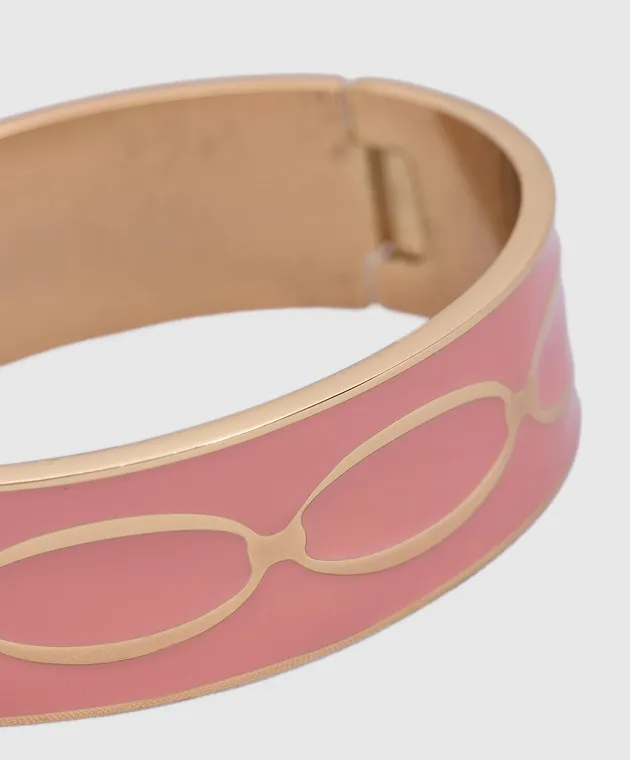 Francesca Bianchi Design Bracciale Nodo Rosa con placcatura in oro 24k 42A