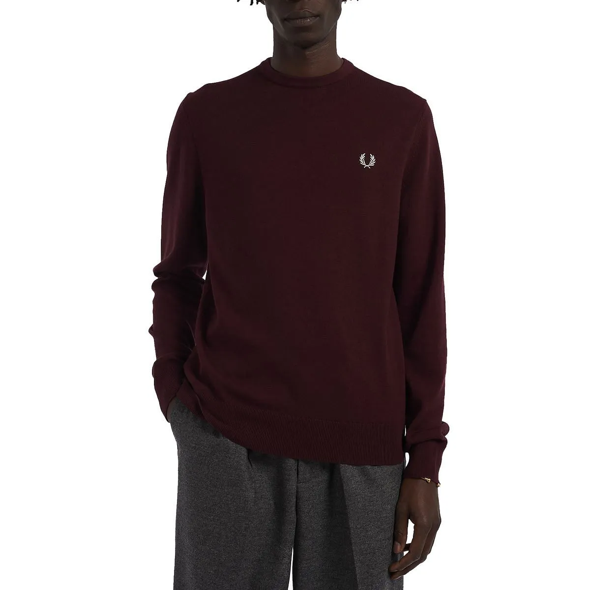      FRED PERRY MAGLIONE GIROCOLLO IN LANA E COTONE  