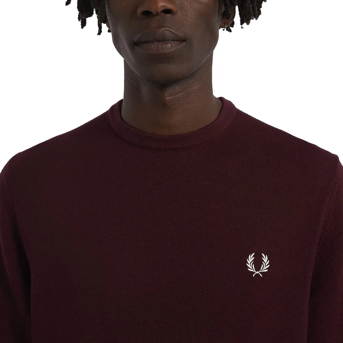      FRED PERRY MAGLIONE GIROCOLLO IN LANA E COTONE  