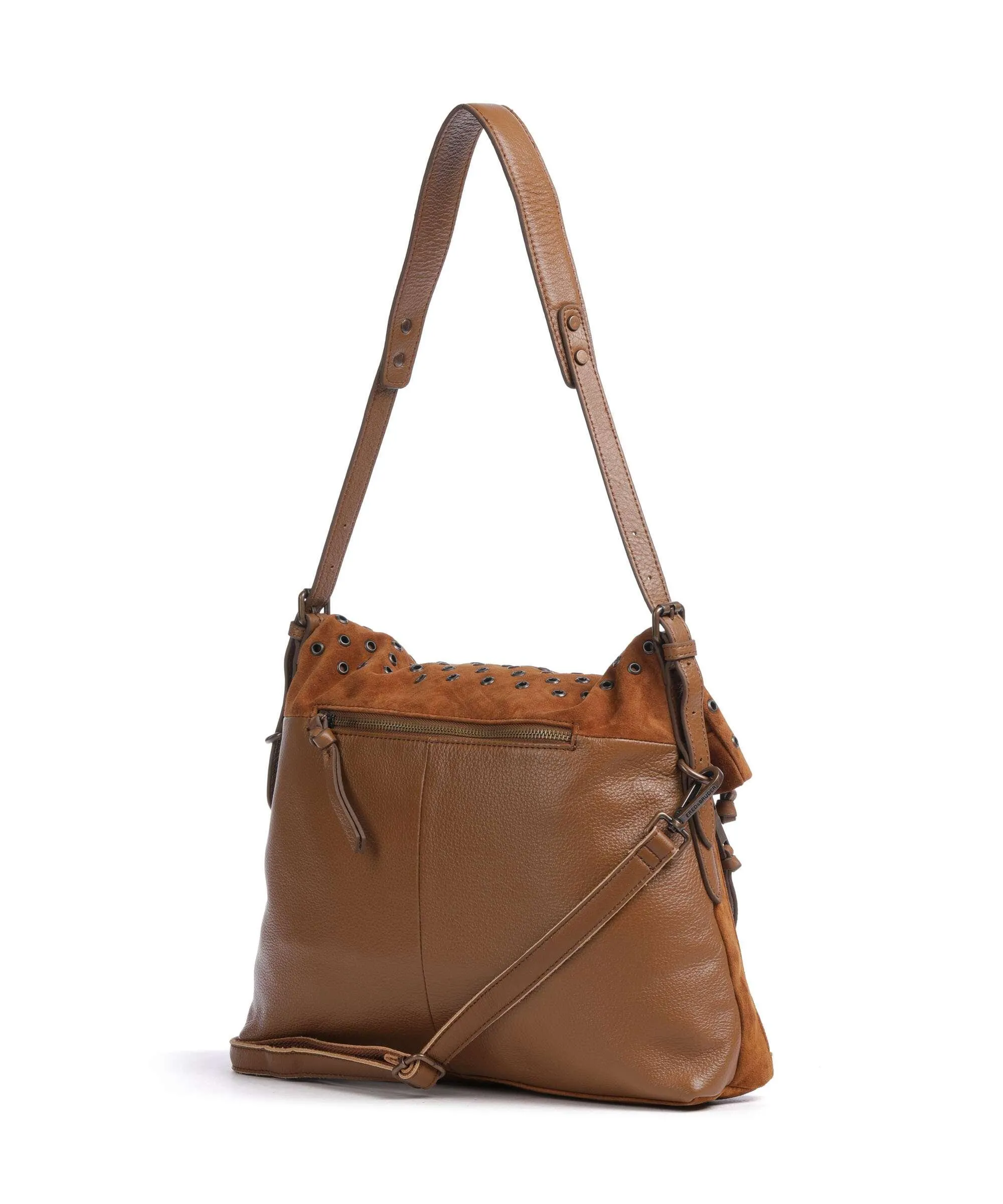  FredsBruder Hey You Rock Borsa hobo pelle ruvida, pelle granulata caramello  