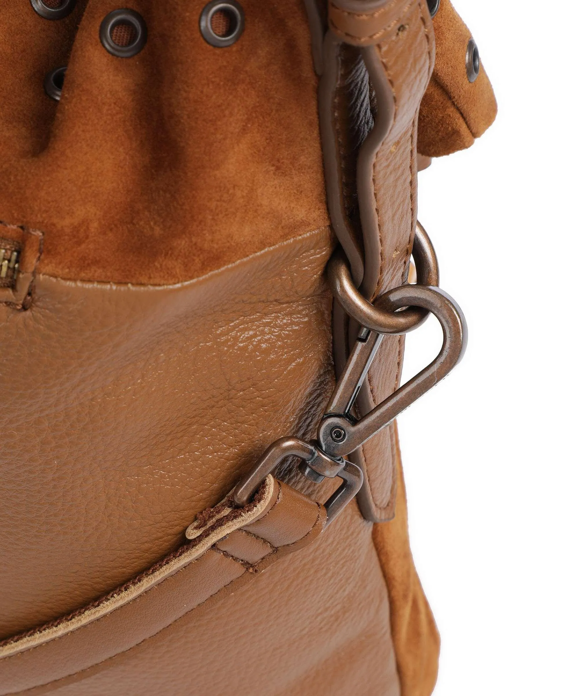  FredsBruder Hey You Rock Borsa hobo pelle ruvida, pelle granulata caramello  