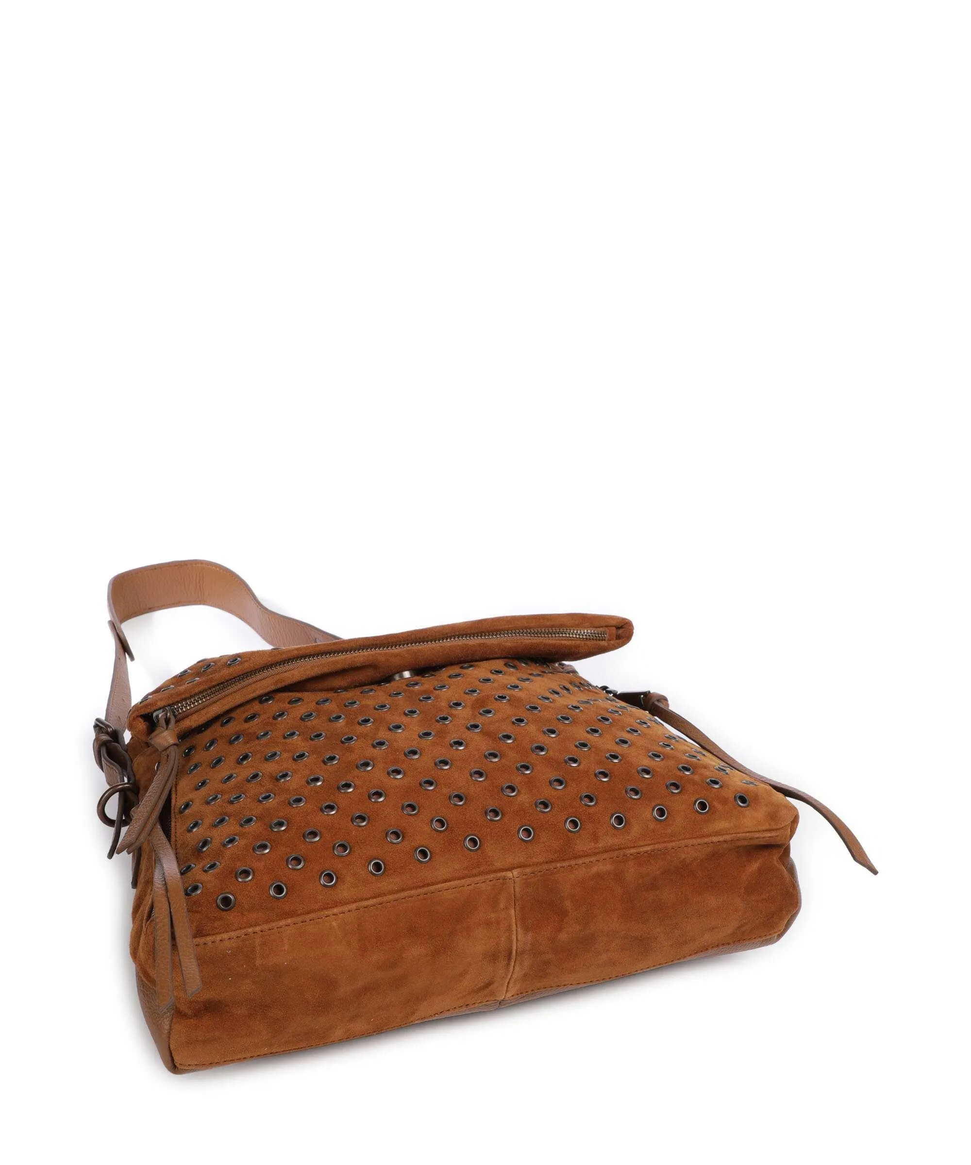  FredsBruder Hey You Rock Borsa hobo pelle ruvida, pelle granulata caramello  