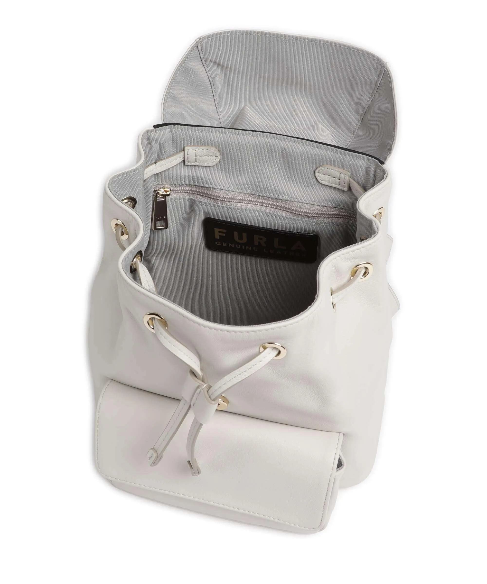  Furla Flow S Zaino pelle di vitello finemente grana avorio  