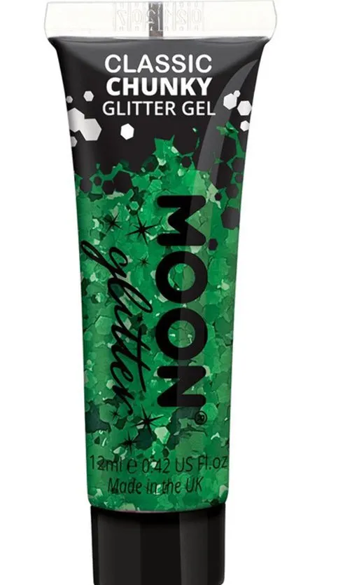 Gel per il corpo con glitter grosso grosso in verde 12 ml
