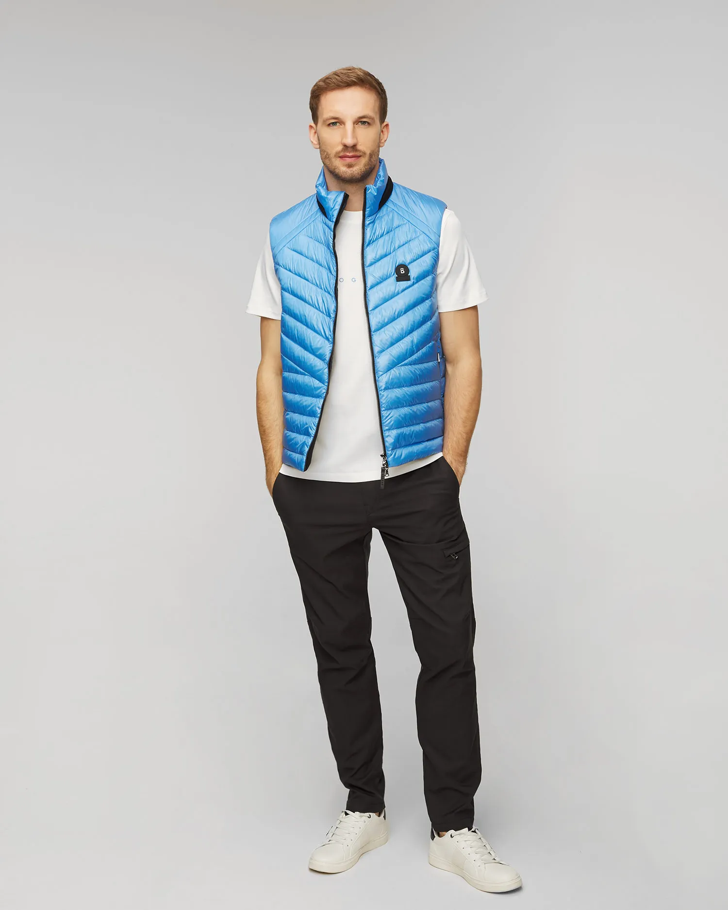 Gilet blu con piumino da uomo BOGNER Lasse-D2 38486550-368