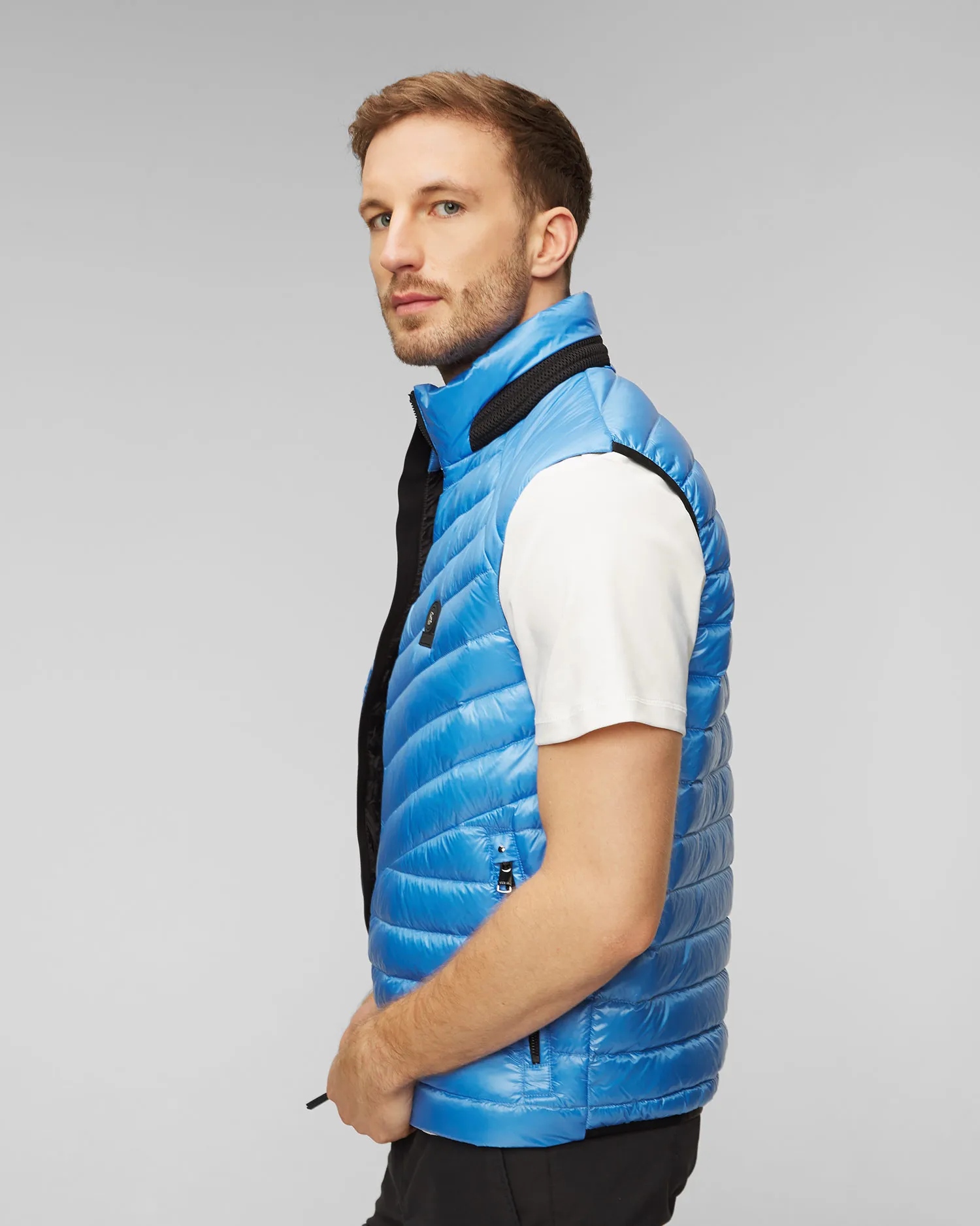 Gilet blu con piumino da uomo BOGNER Lasse-D2 38486550-368