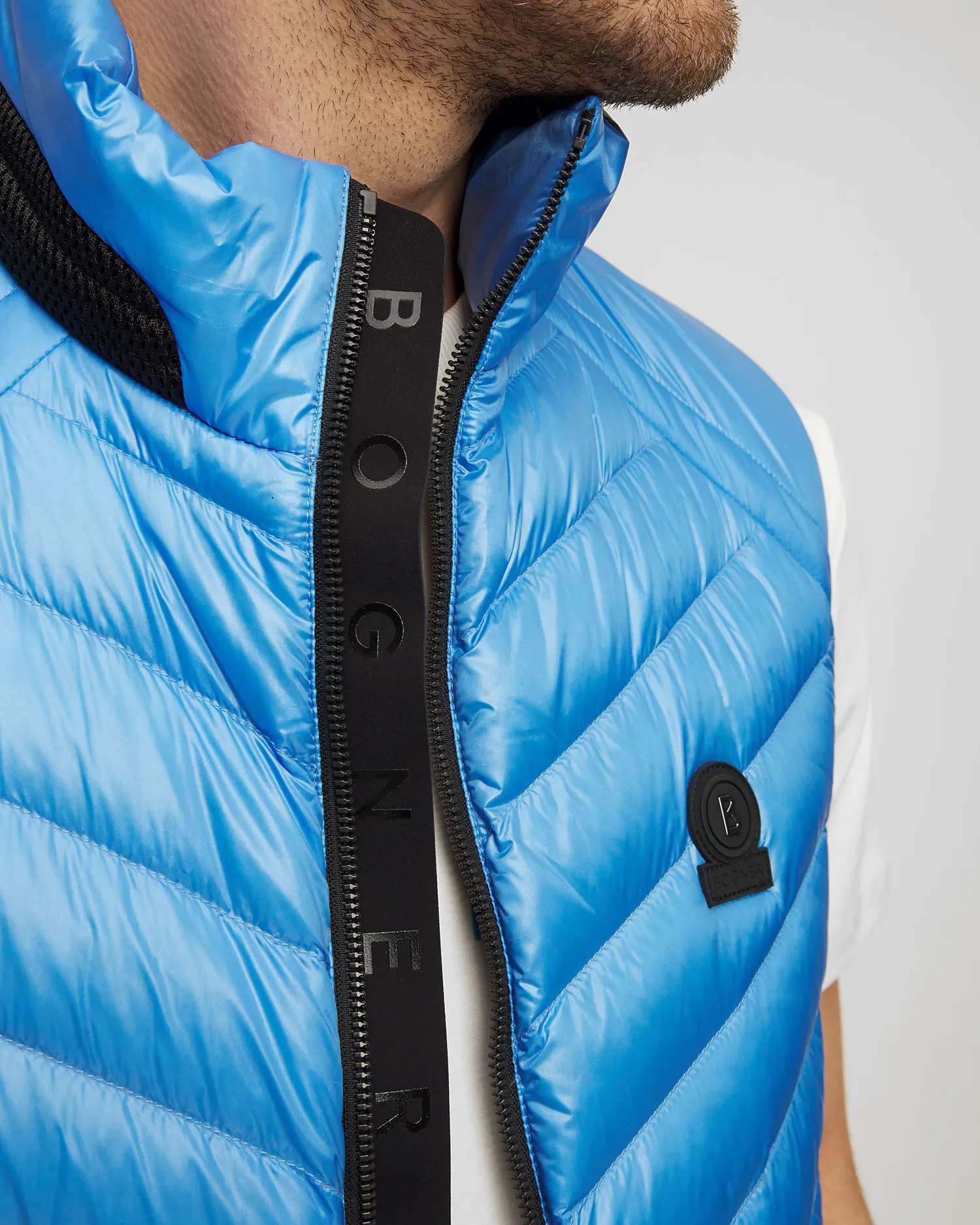 Gilet blu con piumino da uomo BOGNER Lasse-D2 38486550-368