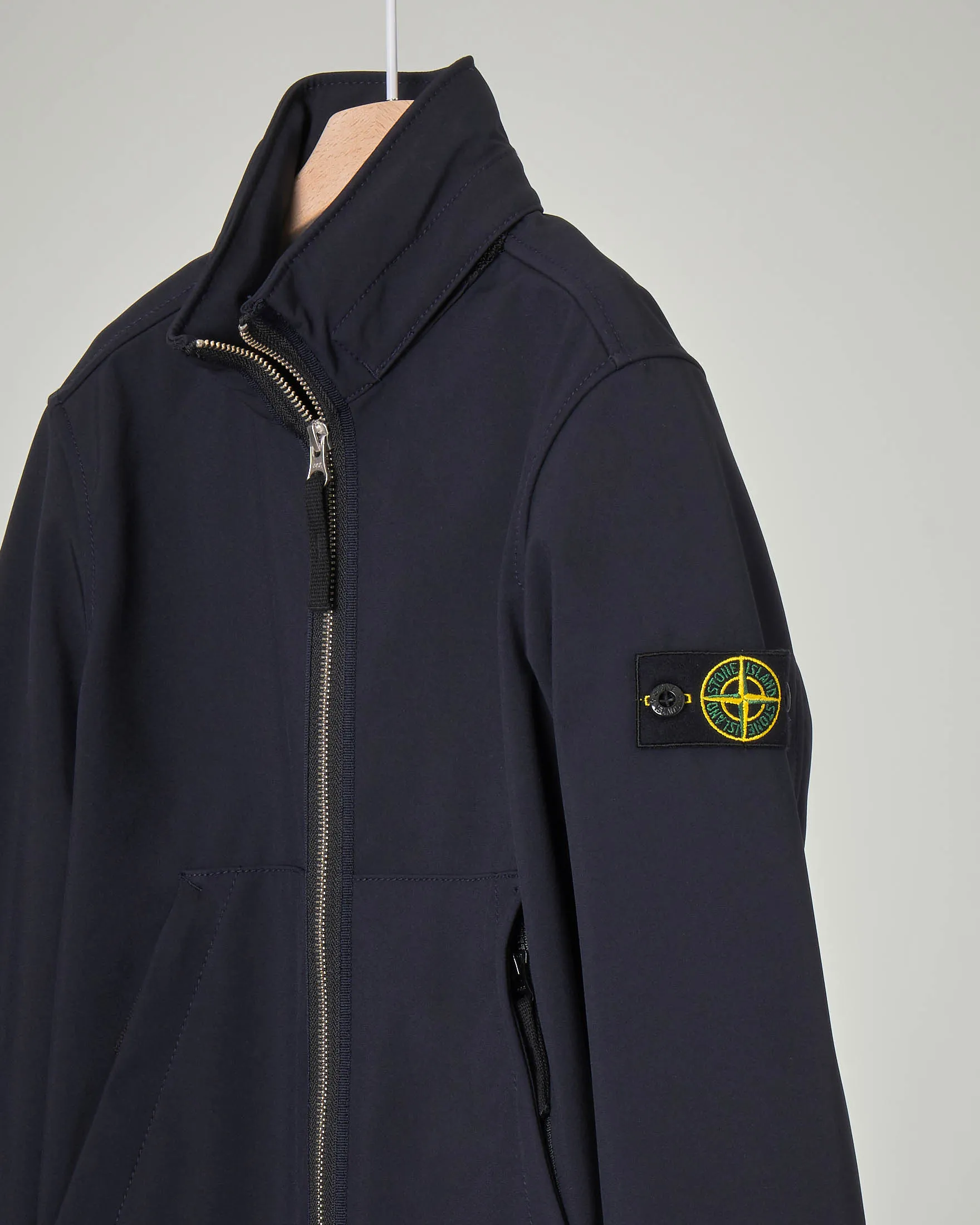 Giubbino blu in Light Soft Shell-R 8 anni