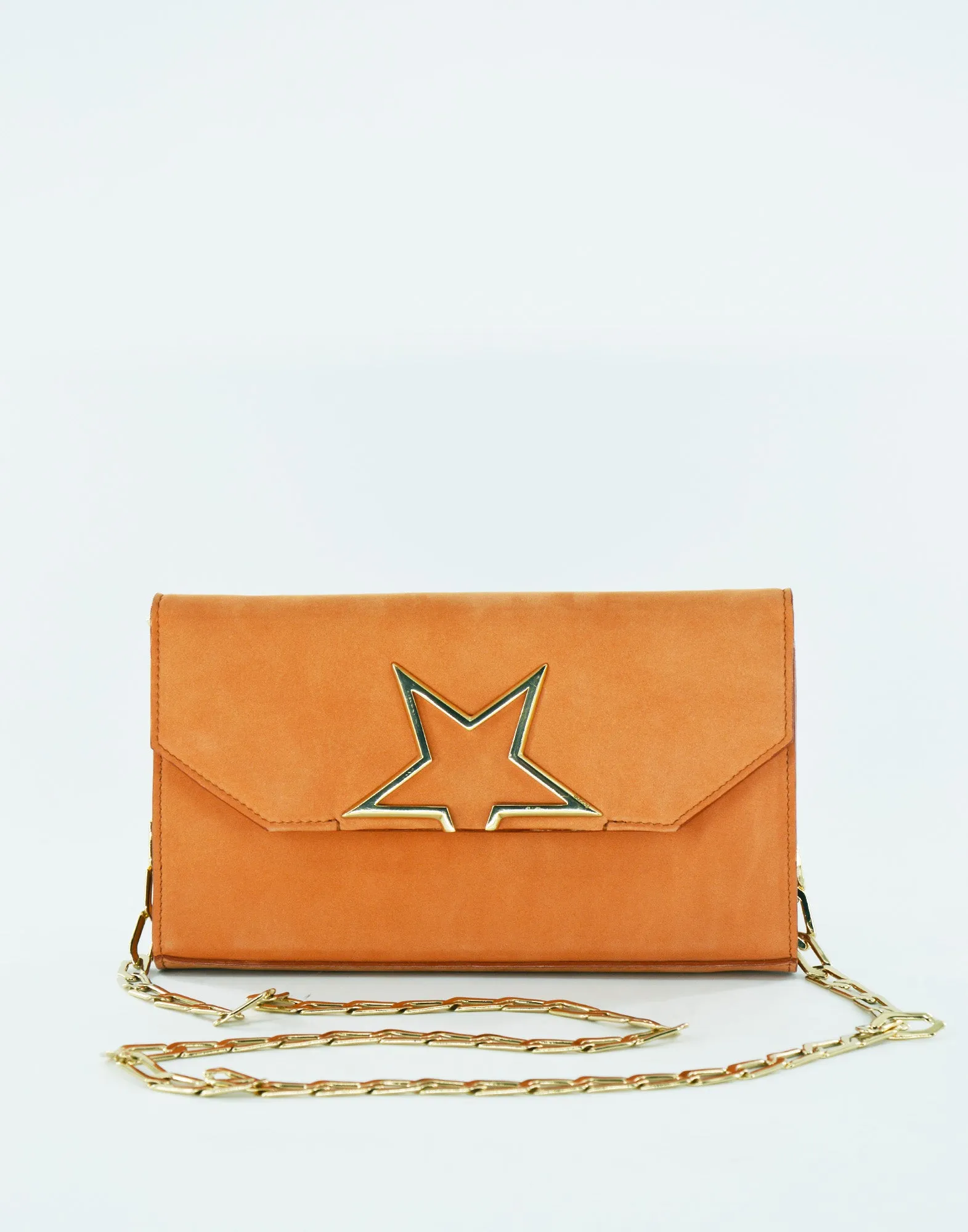 GOLDEN GOOSE Pochette in Nabuk Caramello