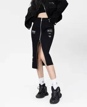 Gonna a fessura per abbigliamento da donna Gonna a trapezio sottile alla moda