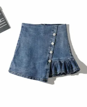 Gonna a vita alta a pieghe irregolari nuova di estate di colore puro Abbigliamento da donna Gonna arricciata sullanca Una gonna