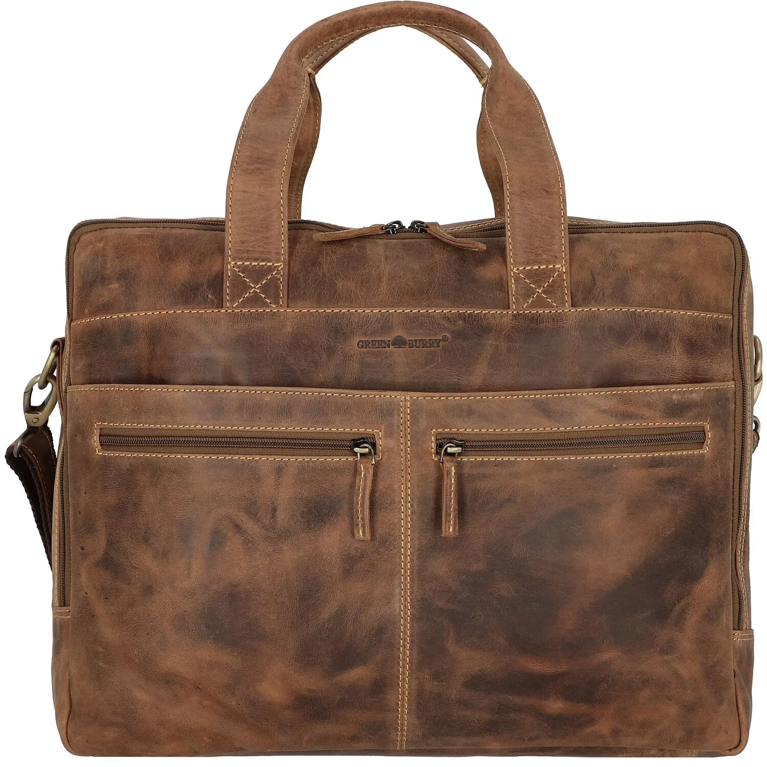 Greenburry Cartella vintage in pelle 42 cm Scomparto per computer portatile