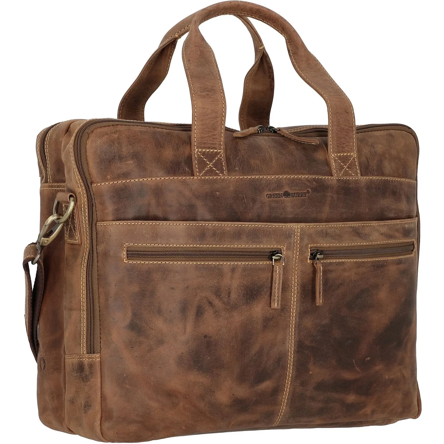Greenburry Cartella vintage in pelle 42 cm Scomparto per computer portatile