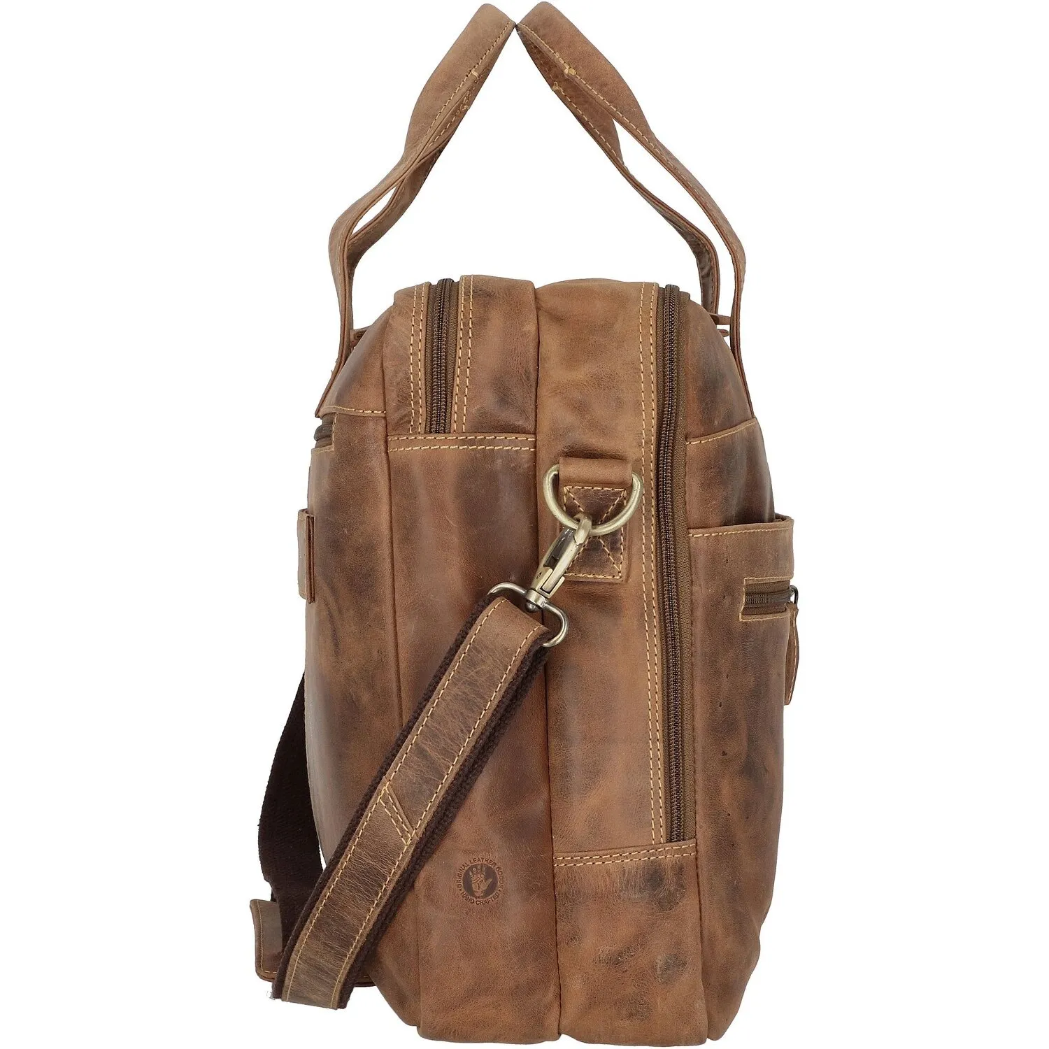 Greenburry Cartella vintage in pelle 42 cm Scomparto per computer portatile
