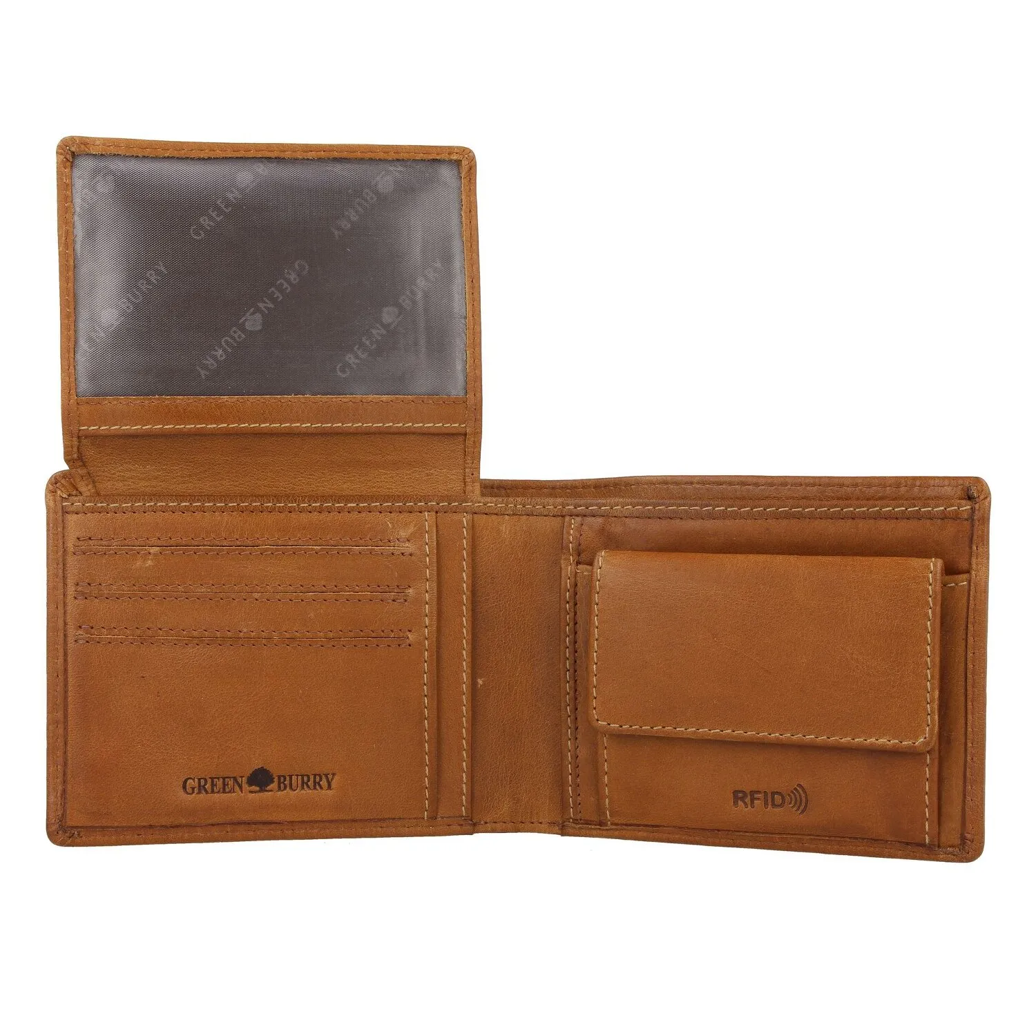 Greenburry Tornado Portafoglio Protezione RFID Pelle 13 cm