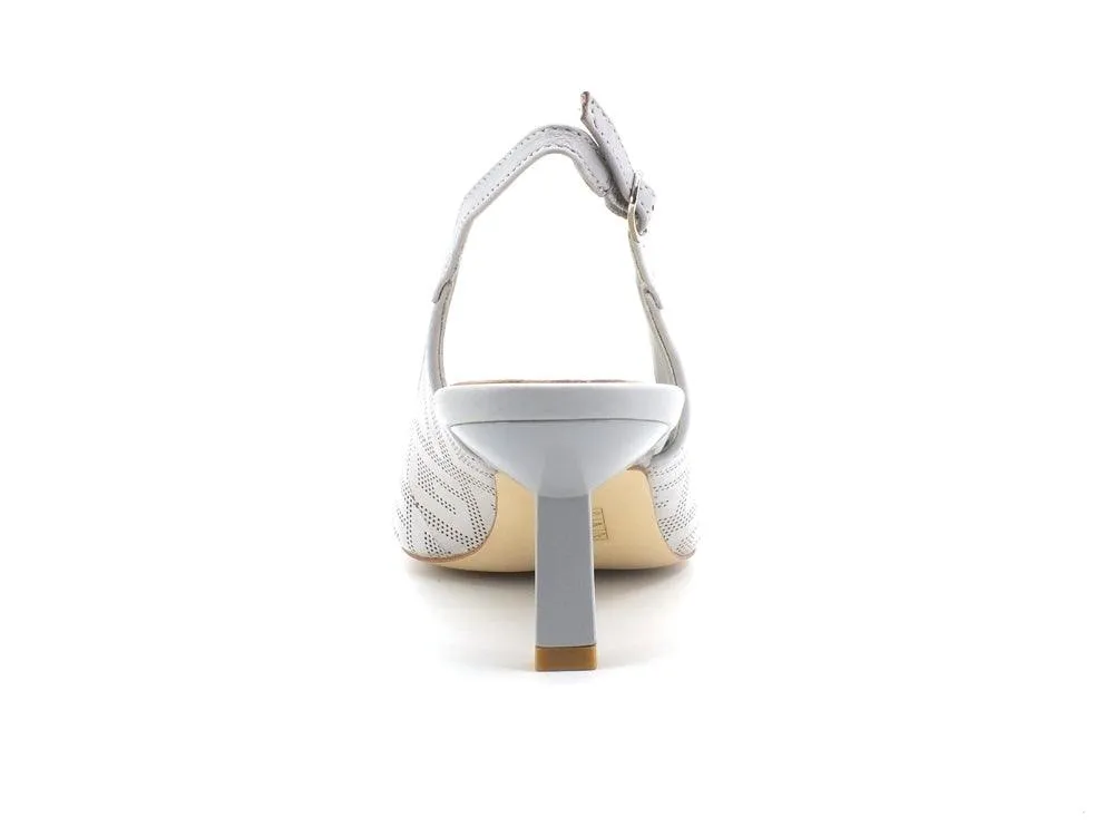 GUESS Sandalo Sling Tacco Loghi Grey FL5RHIELE05
