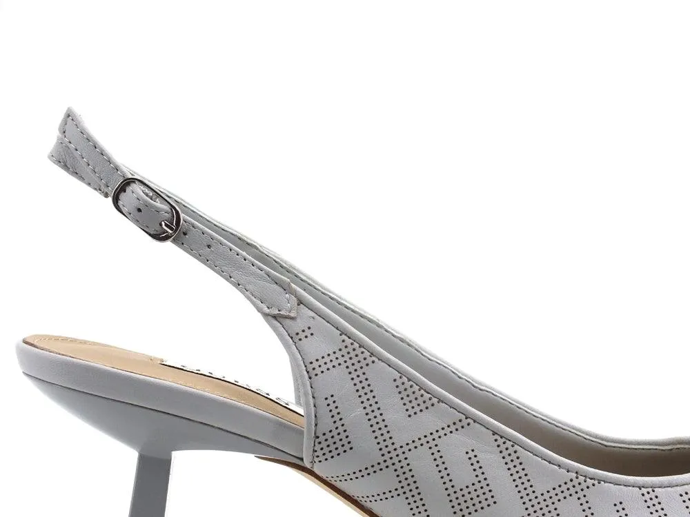 GUESS Sandalo Sling Tacco Loghi Grey FL5RHIELE05