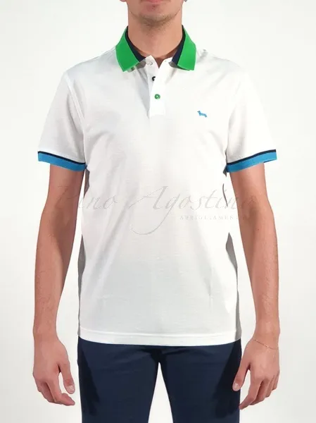 HARMONT BLAINE Polo manica corta collo e orli 3D