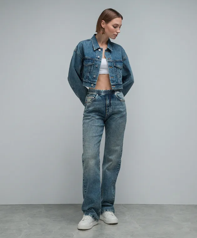 Heron Preston Jeans blu con effetto used HWYB006F23DEN001