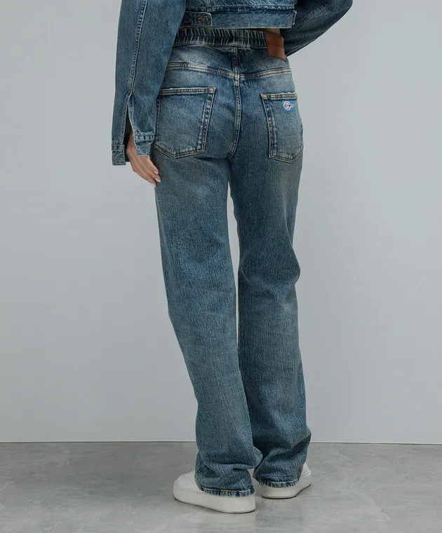 Heron Preston Jeans blu con effetto used HWYB006F23DEN001