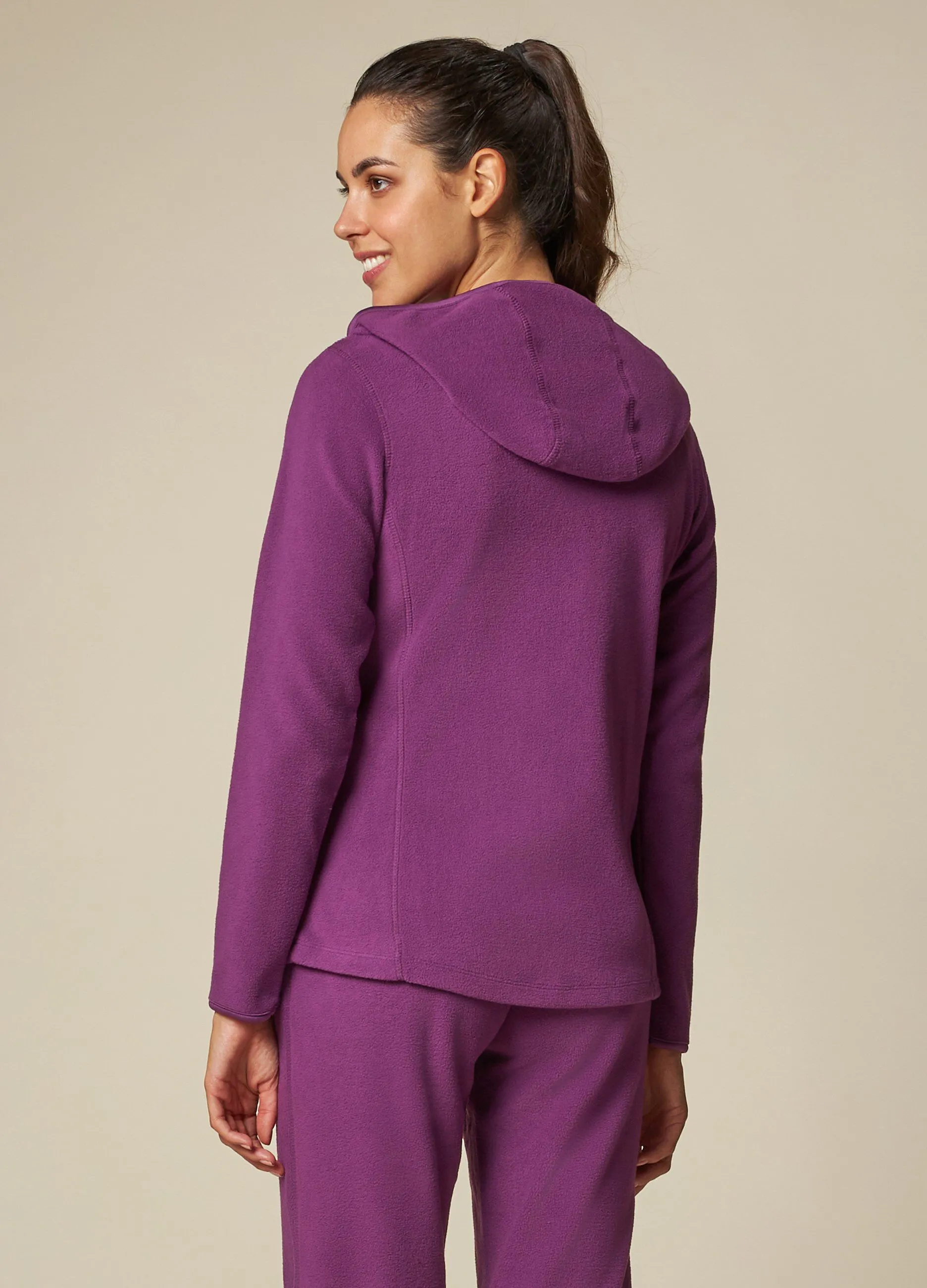 HOLISTIC  Felpa in pile con cappuccio donna