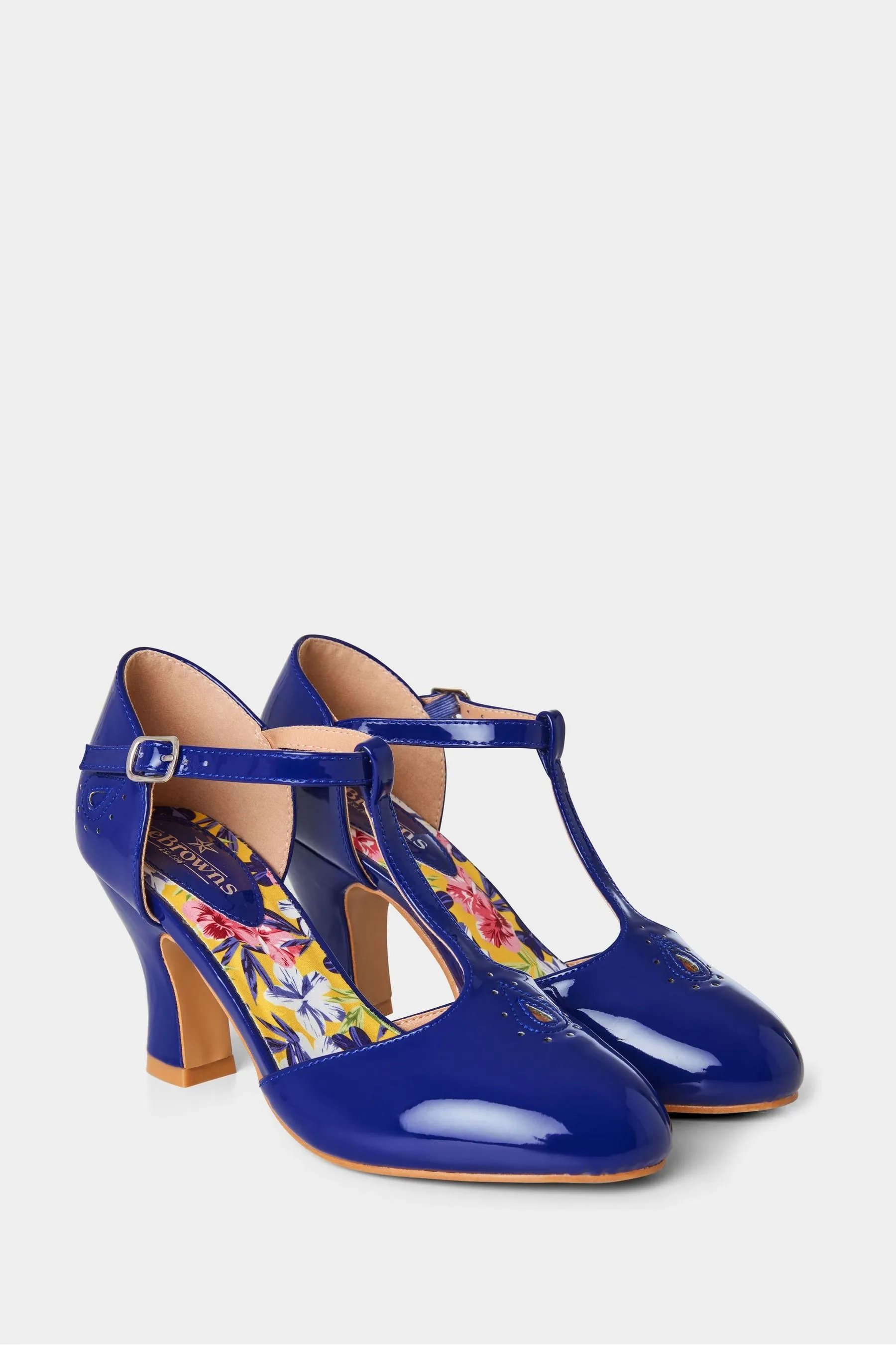 Joe Browns Vintage - Scarpe con tacco e cinturino a T in vernice