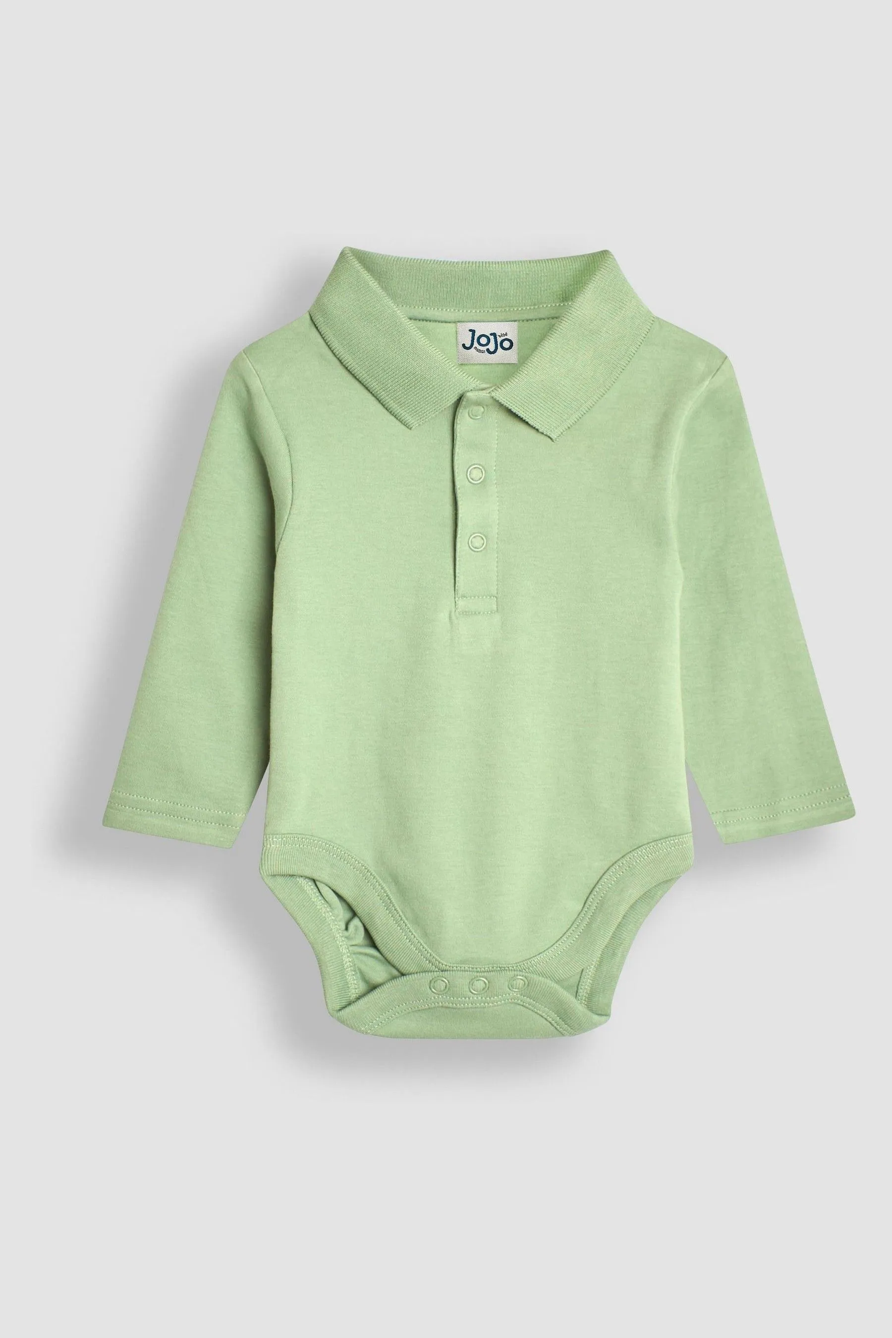 JoJo - Maman - Body Manica lunga a polo tinta unita    