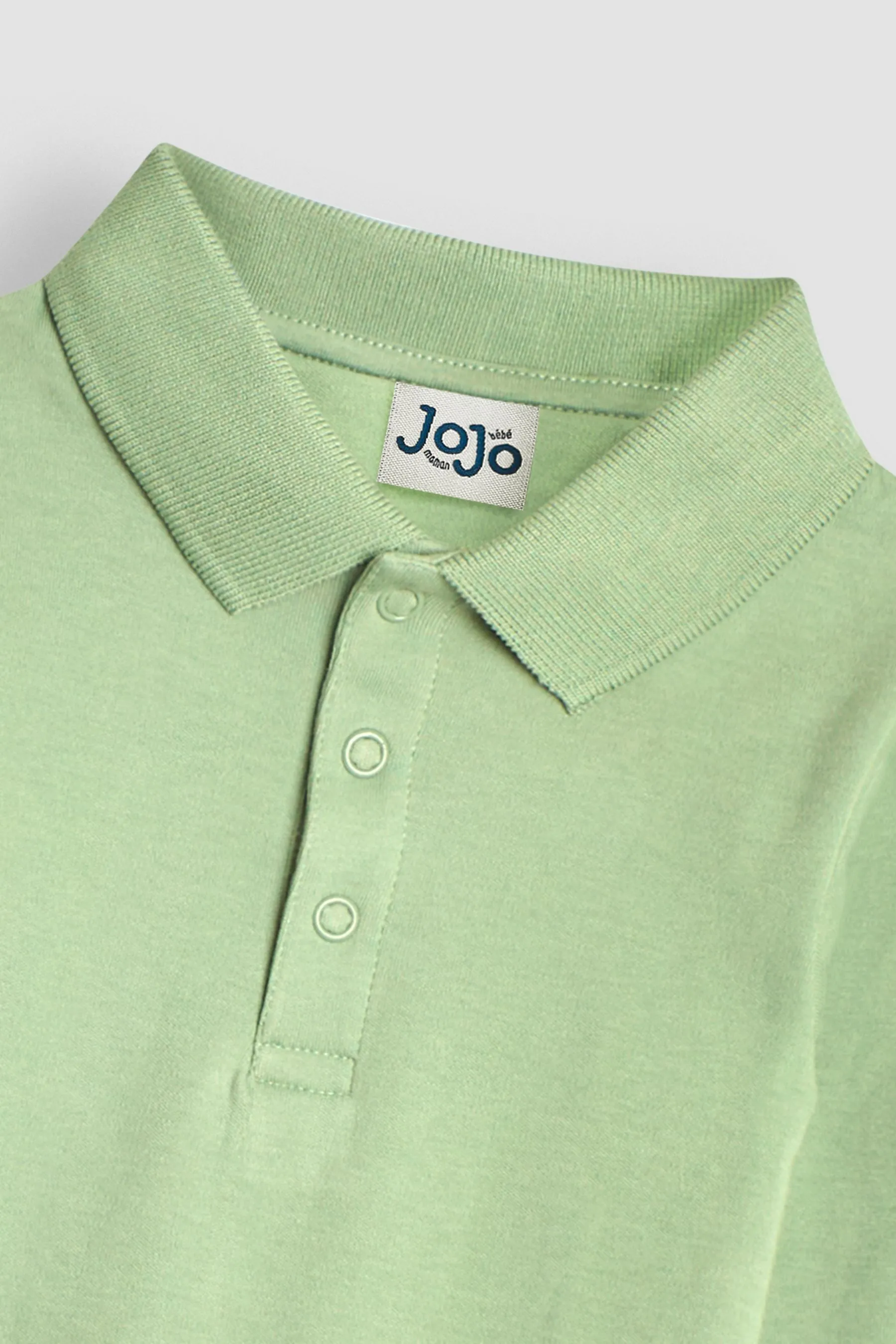 JoJo - Maman - Body Manica lunga a polo tinta unita    