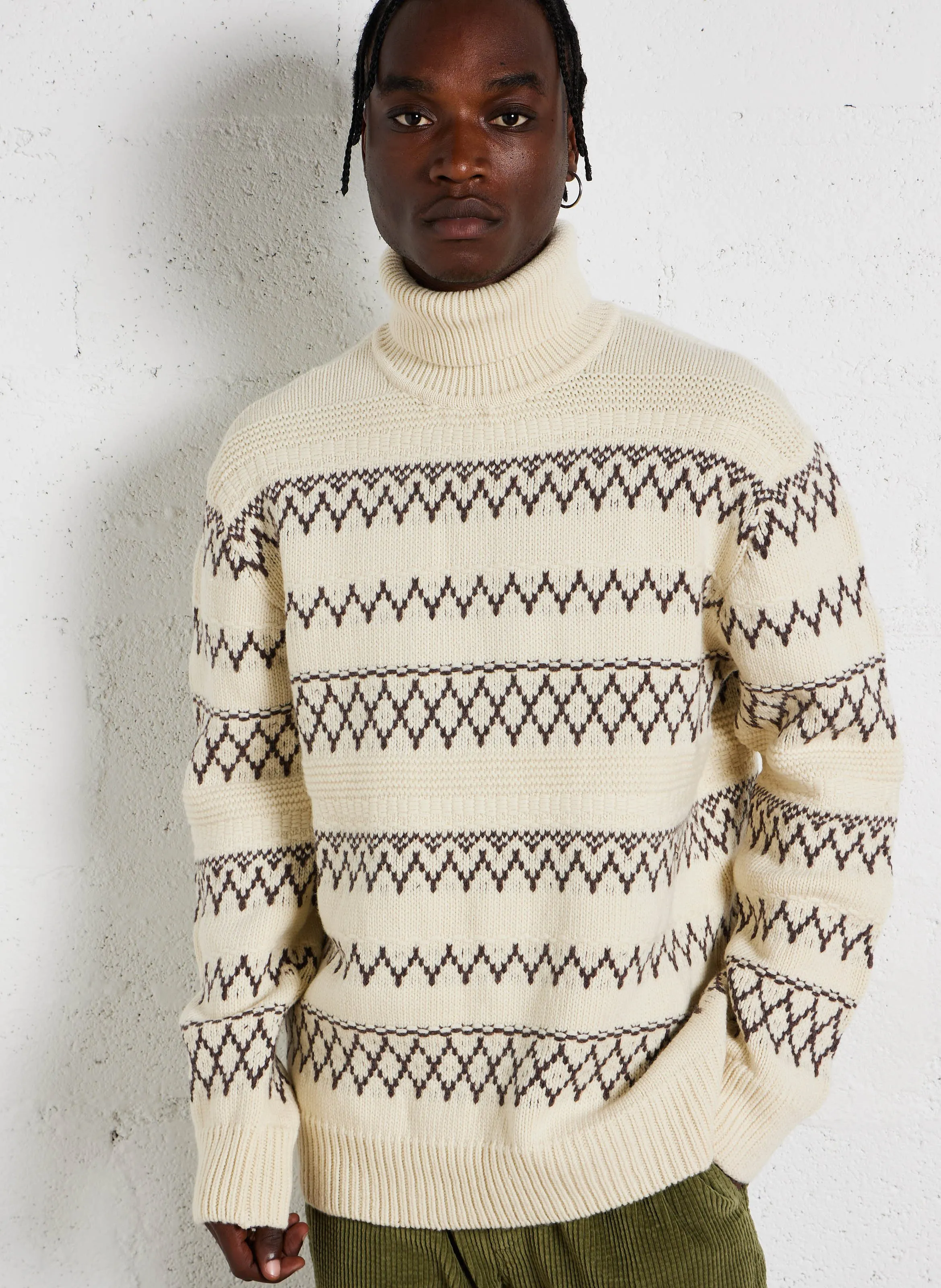  KNOWLEDGE COTTON APPAREL   Dolcevita ampio in lana | Beige
