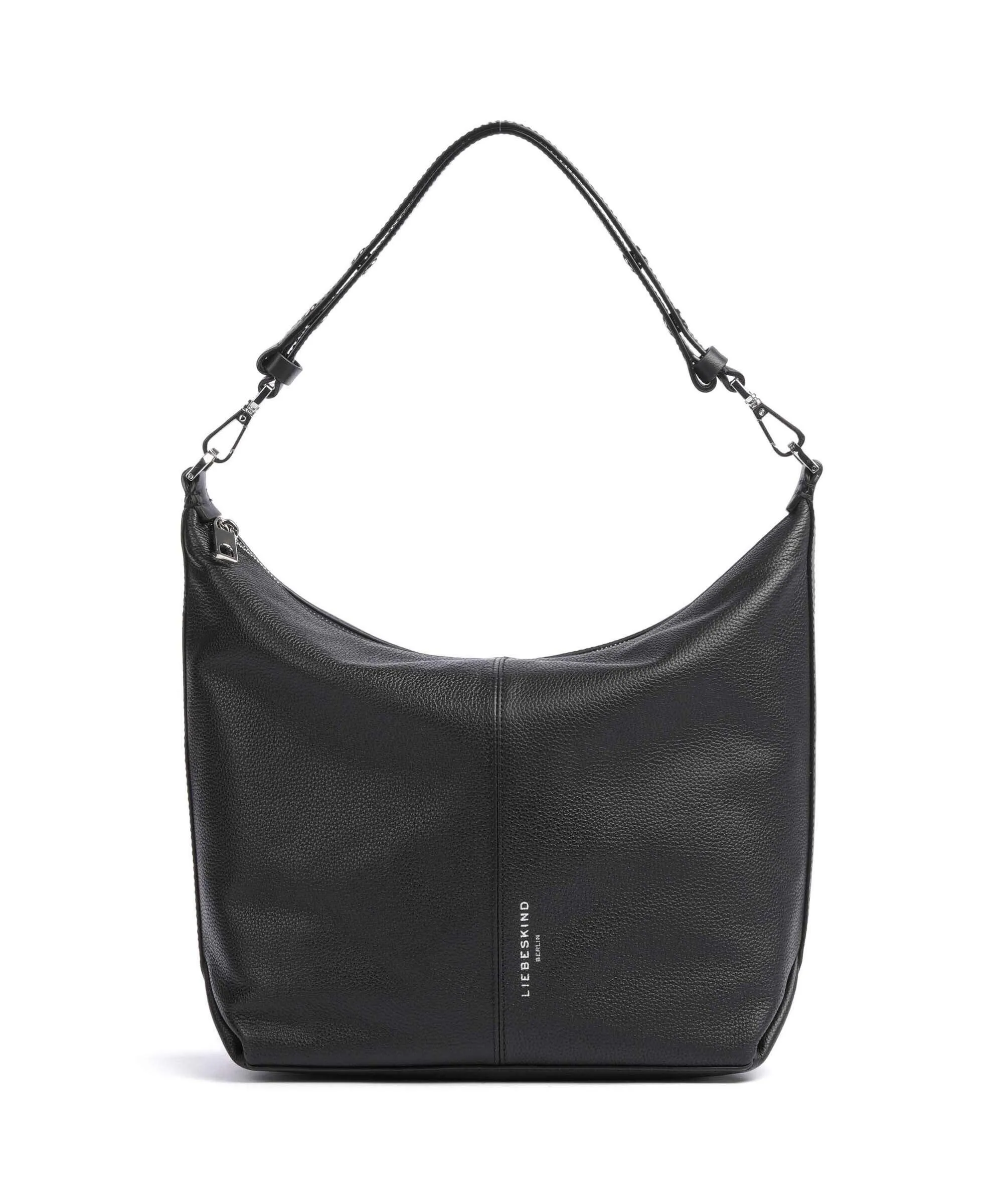  Liebeskind Paris 4 Small Pebble M Borsa hobo pelle di vacchetta grana nero  