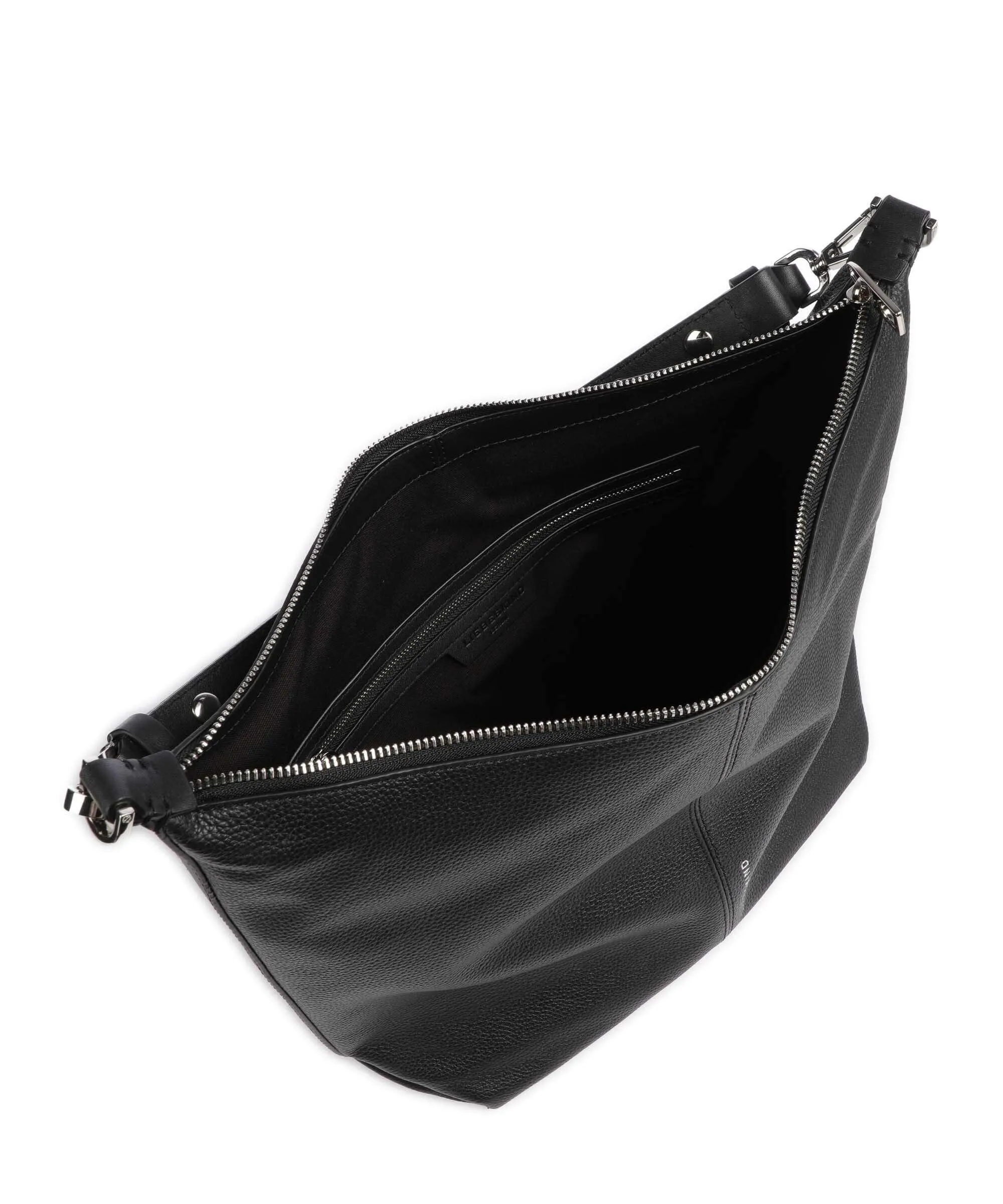  Liebeskind Paris 4 Small Pebble M Borsa hobo pelle di vacchetta grana nero  