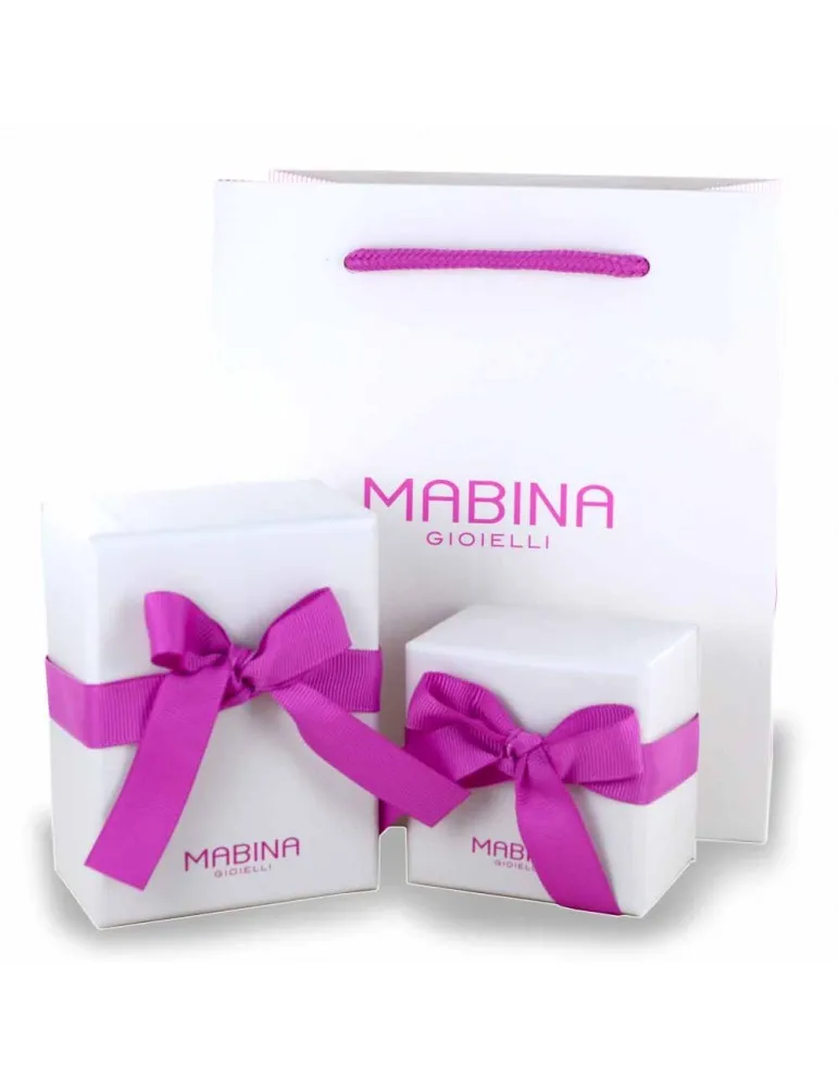 Mabina - Collana Con Croce In Argento Rosè