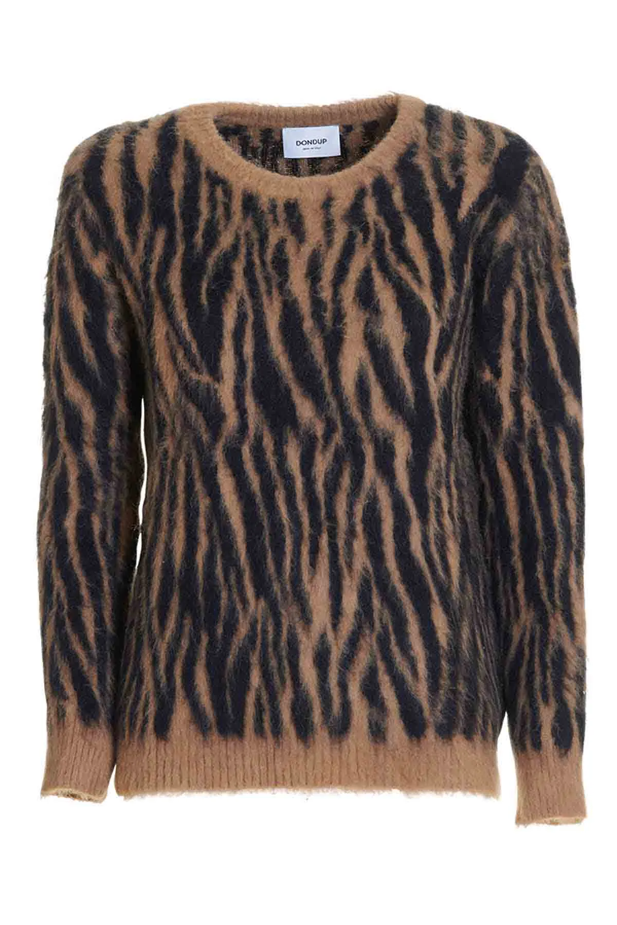 Maglia girocollo con motivo a zebra DONDUP