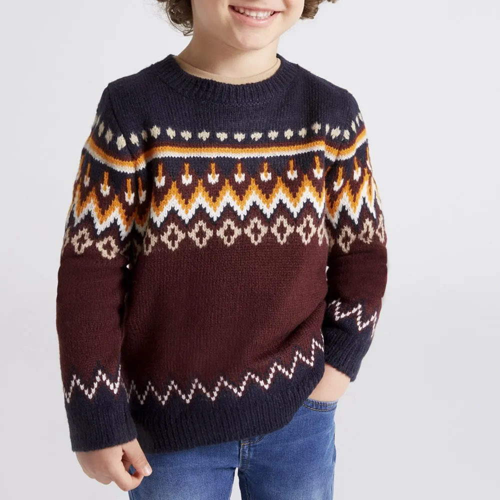 maglione girocollo stampato 4383 per bambino mayoral 
