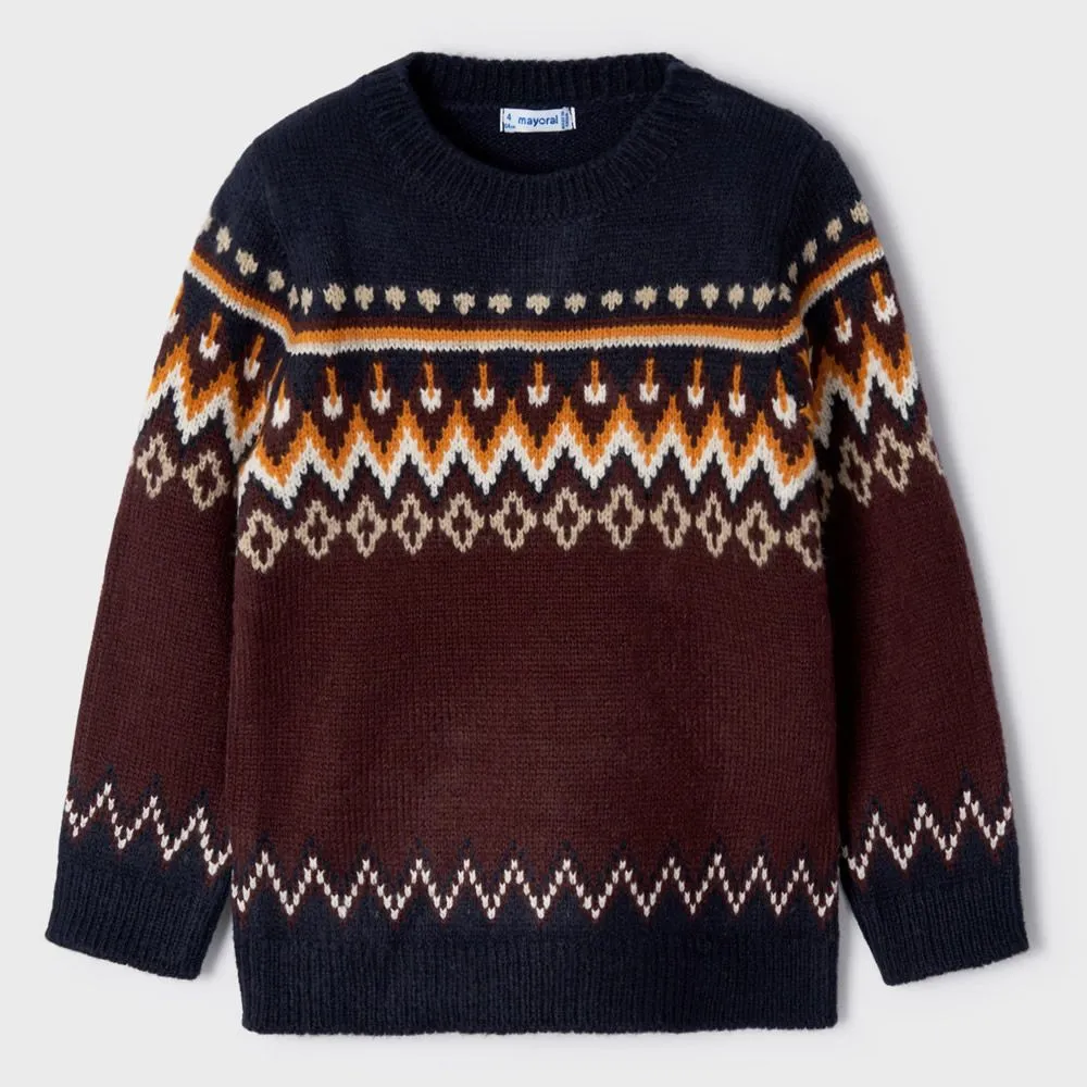 maglione girocollo stampato 4383 per bambino mayoral 