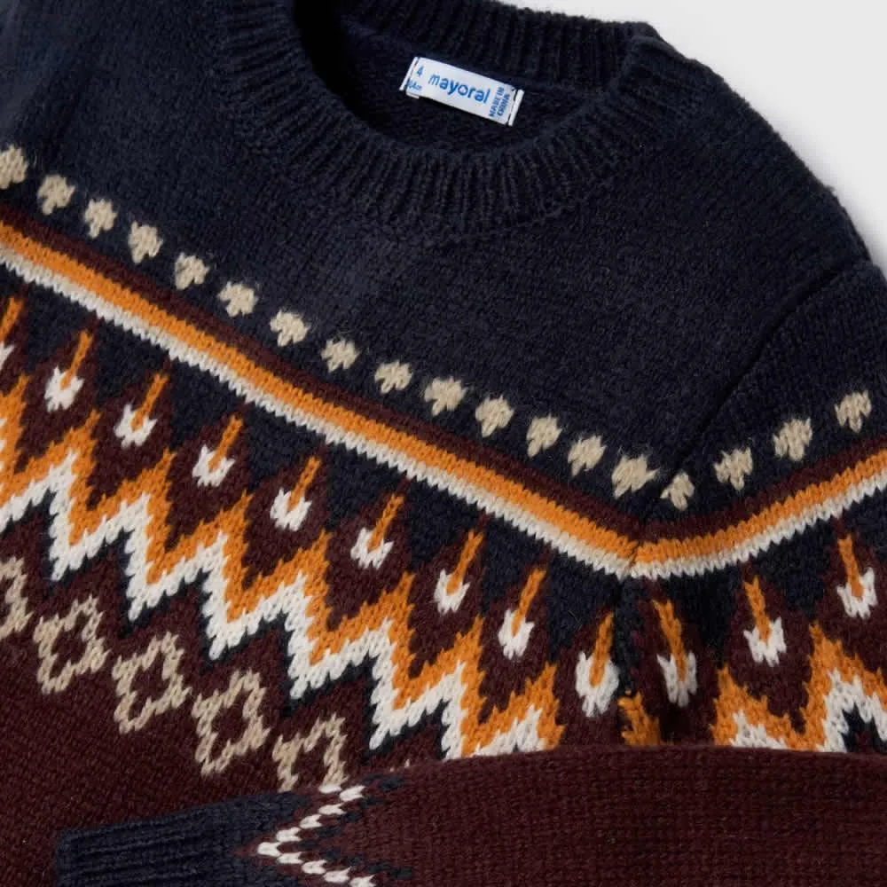 maglione girocollo stampato 4383 per bambino mayoral 
