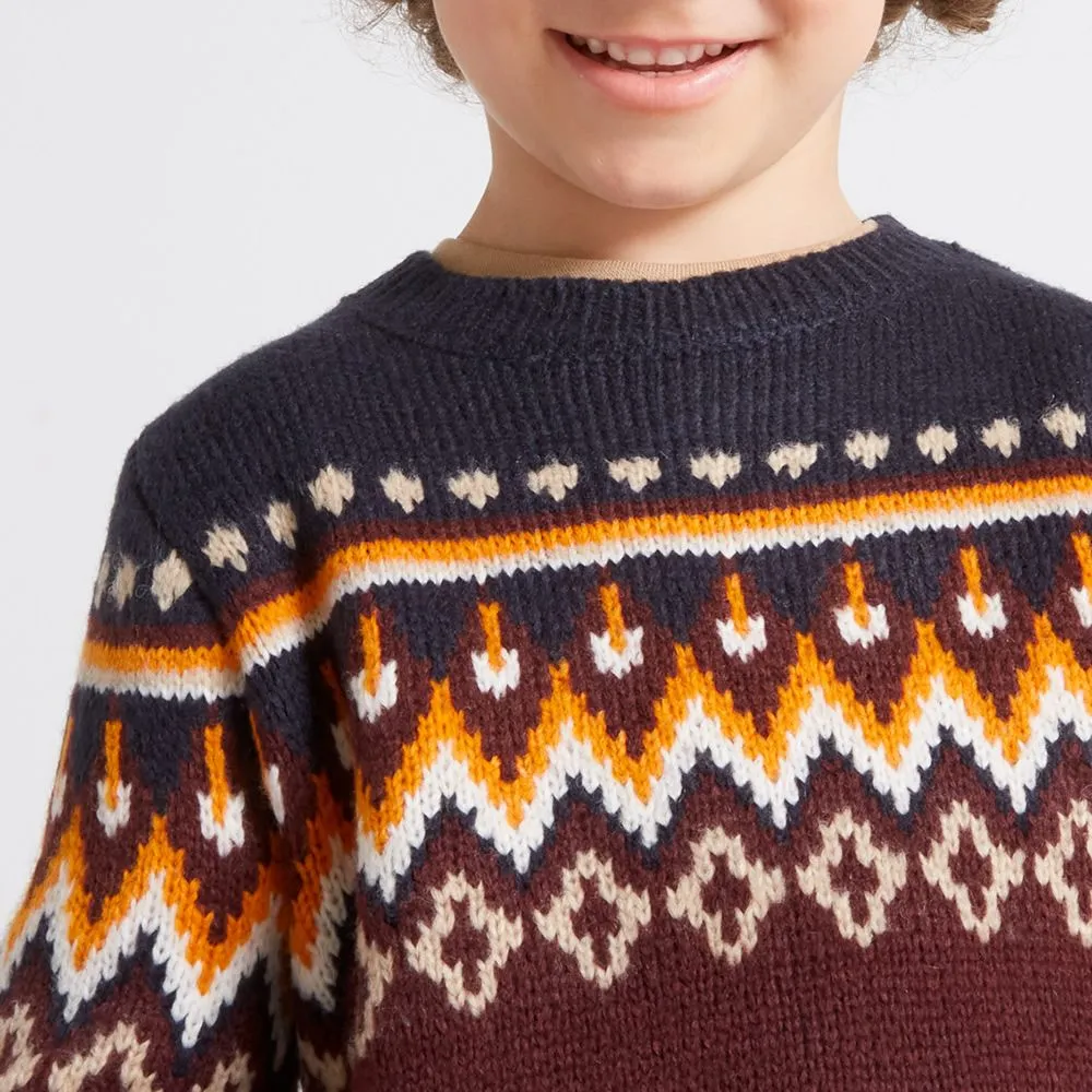 maglione girocollo stampato 4383 per bambino mayoral 