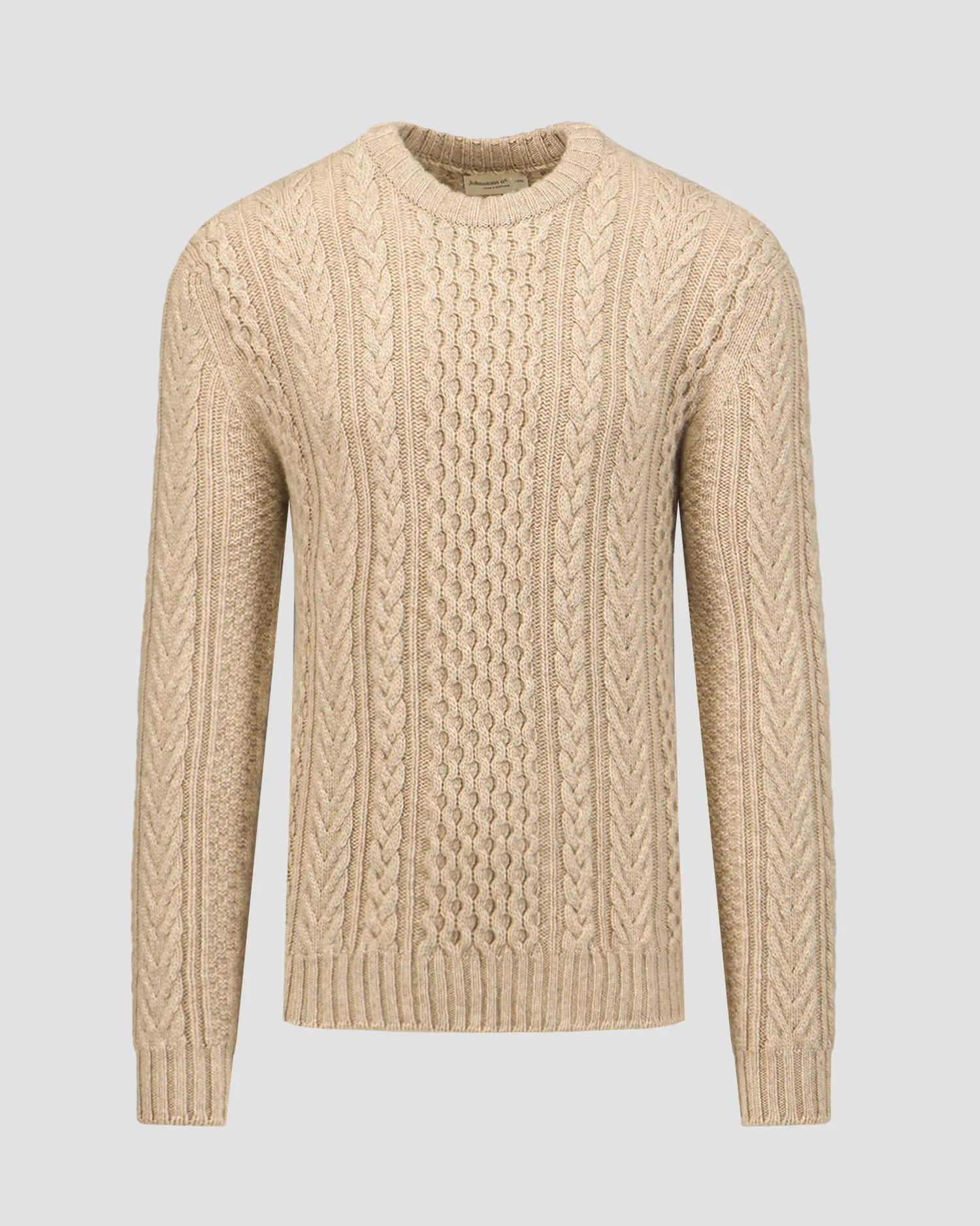 Maglione in cashmere beige da uomo Johnstons of Elgin kai05106hb02104-hb0210