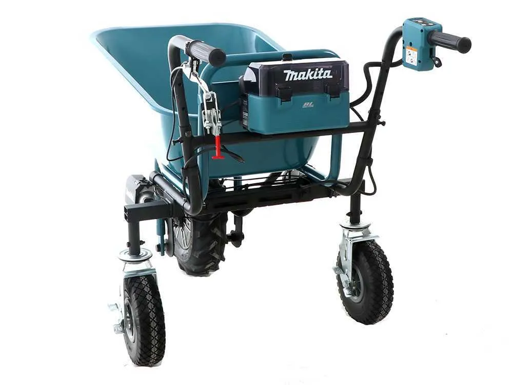 Makita DCU180 CARRIOLA ELETTRICA 36V A RUOTE CON VASCA – 2 BATTERIE 18Vx2 5Ah + CARICABATTERIE